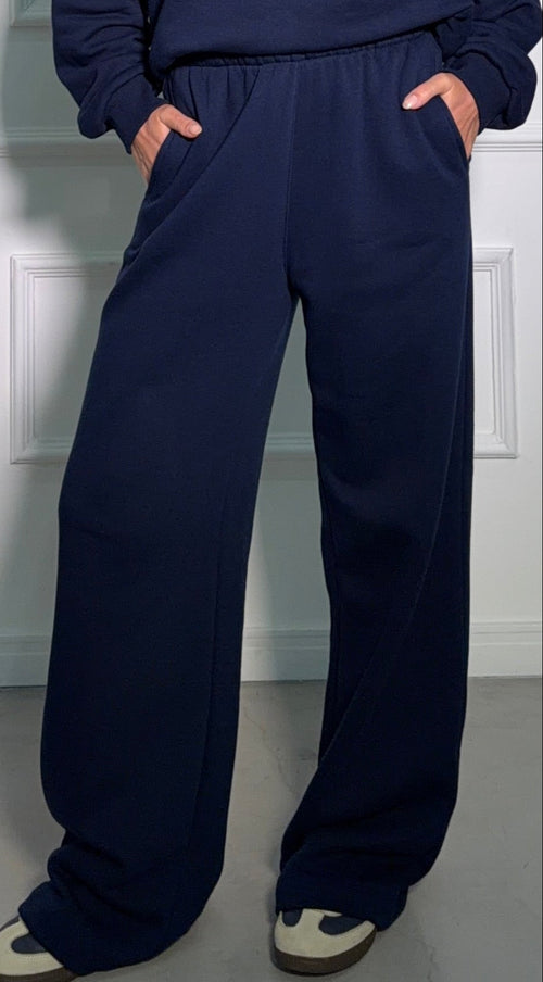 Calça Moletom Reta Premium - Azul Marinho