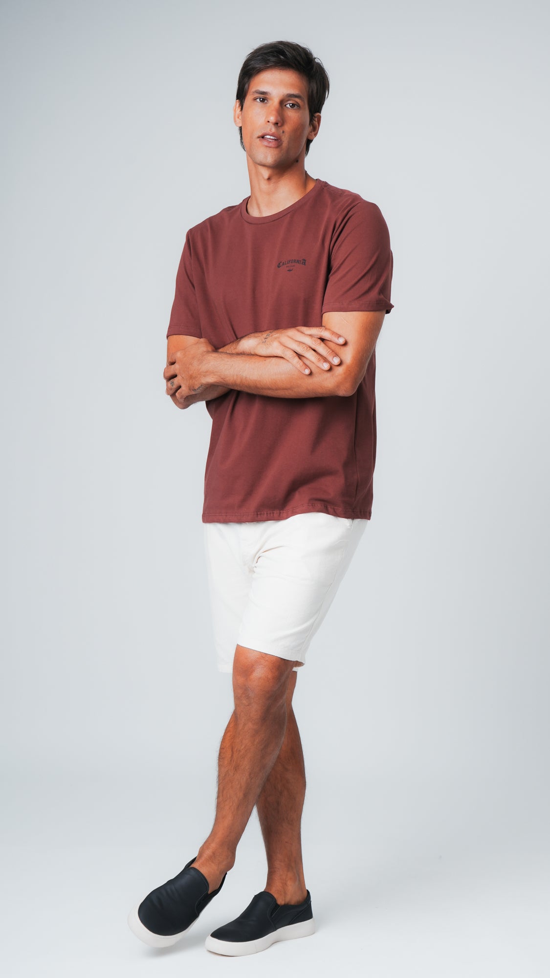 Camiseta Estampada Califórnia - Bordô
