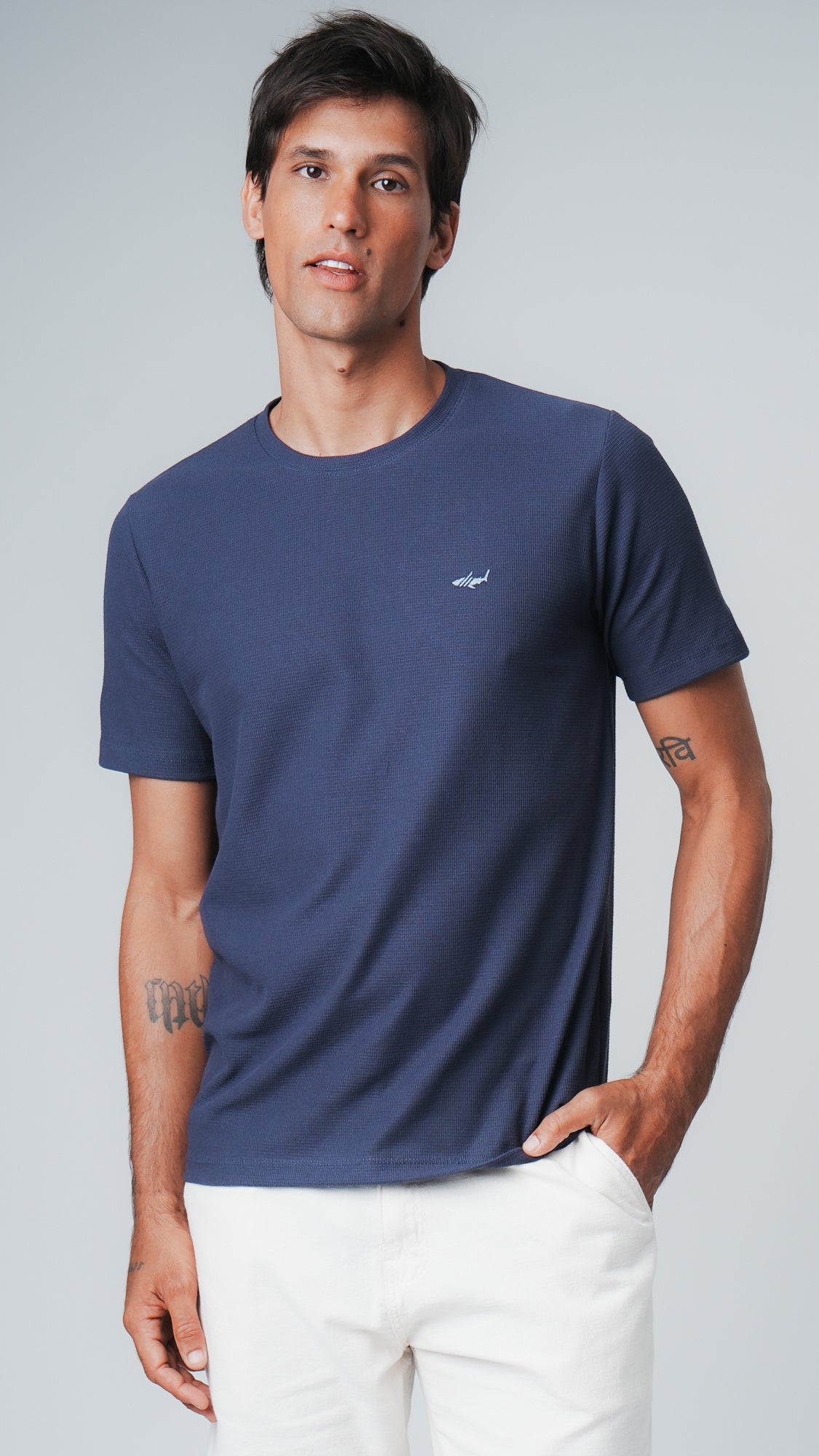 Camiseta Tricô Diamond - Azul Marinho