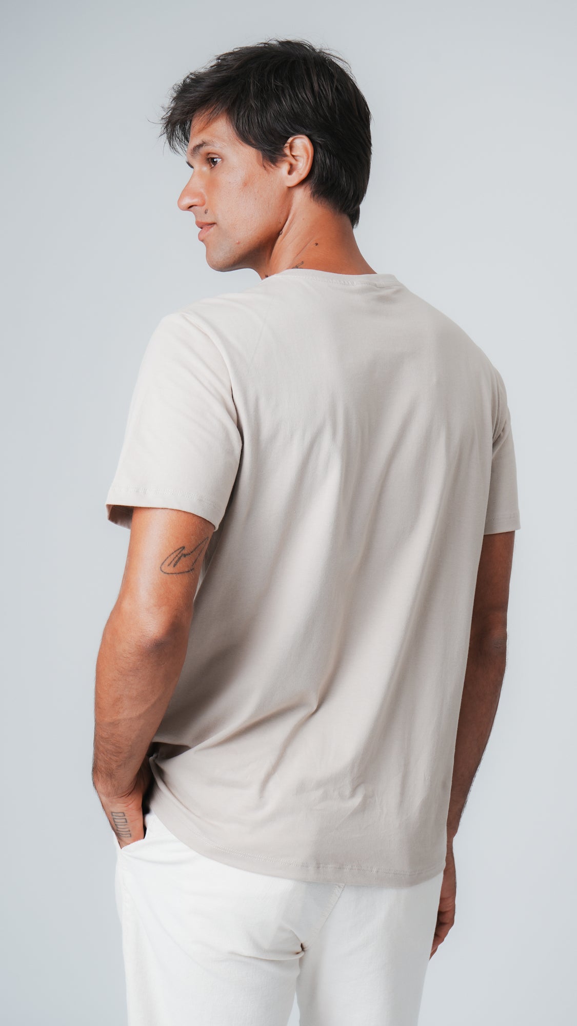 Camiseta Estampada Trust - Bege