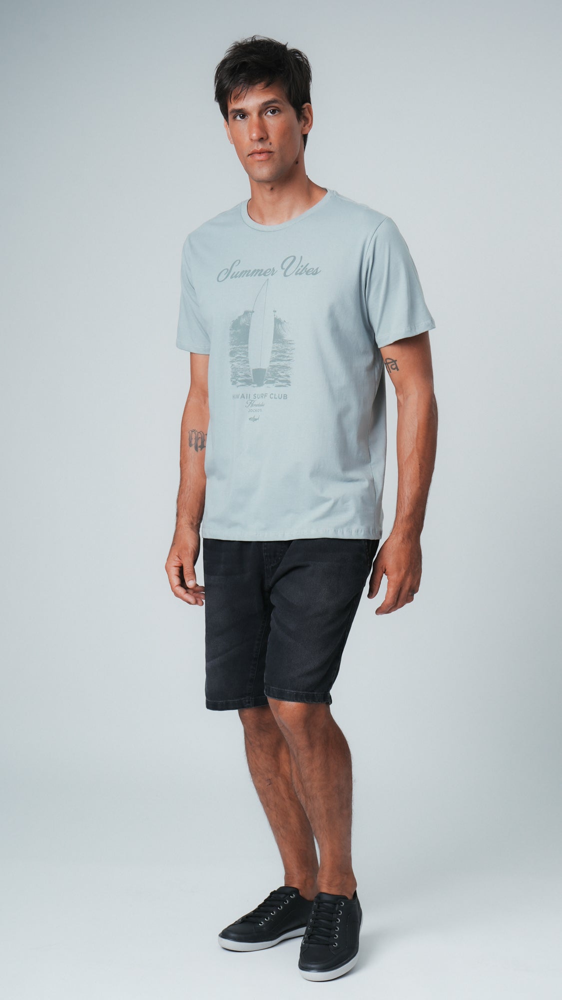 Camiseta Estampada Summer - Cinza