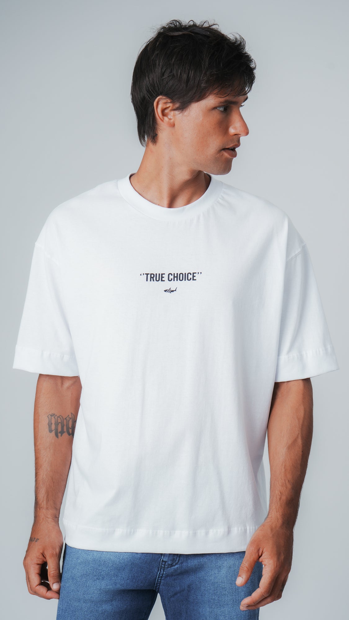 Camiseta Oversized True Choice - Branca