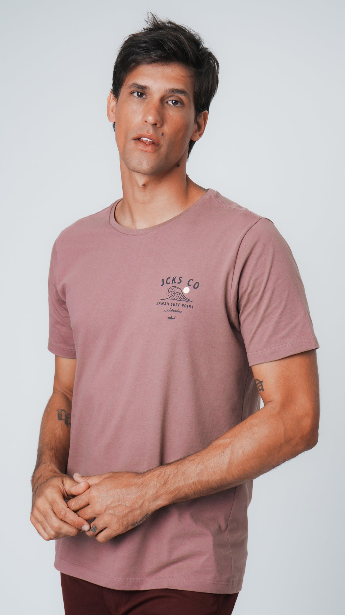 Camiseta Estampada Hawaii - Rosê