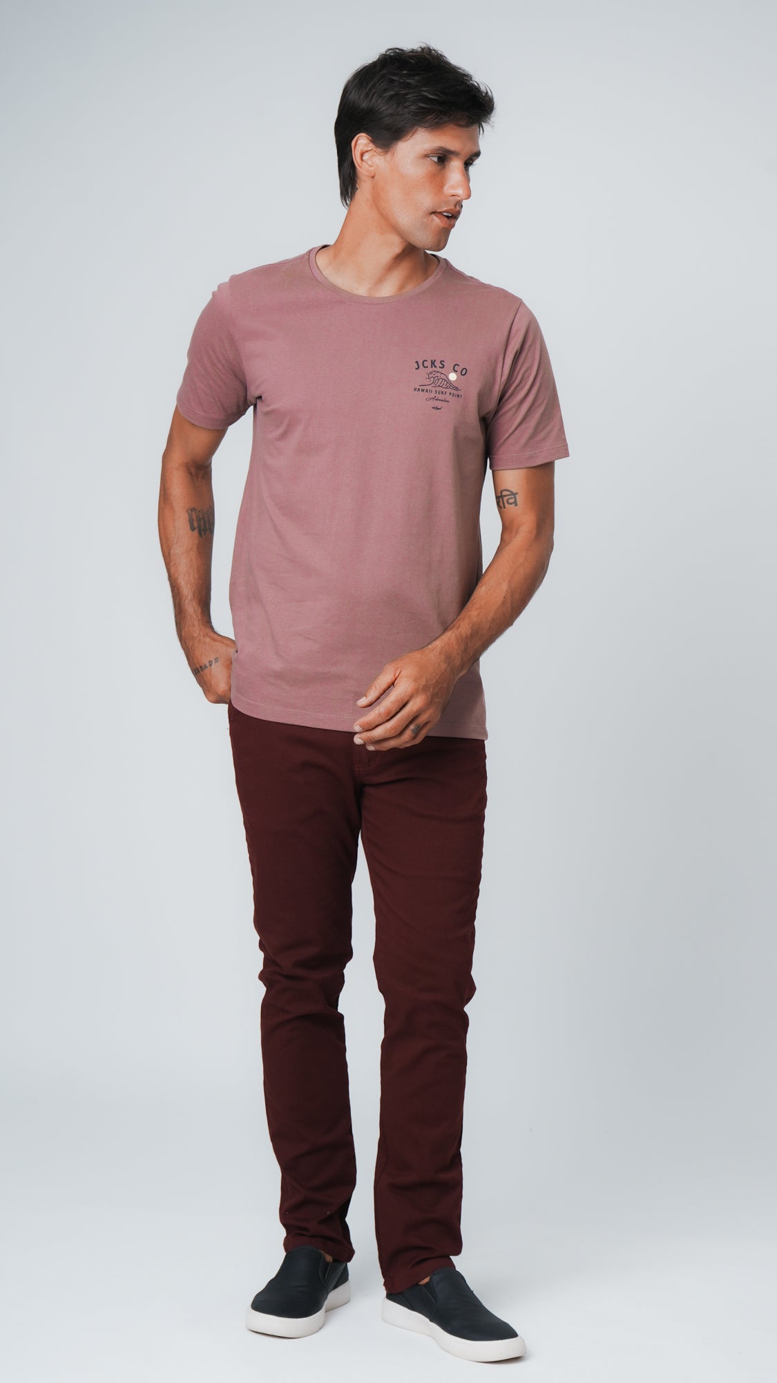 Camiseta Estampada Hawaii - Rosê