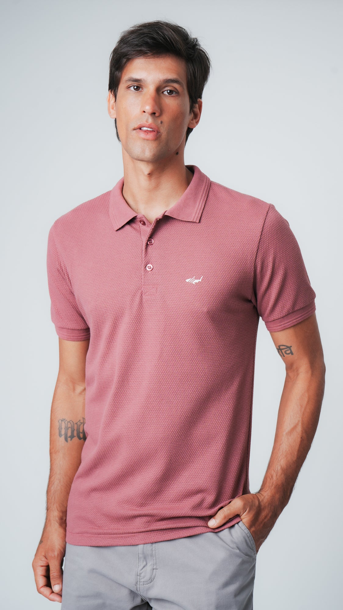Camisa Polo Colmeia - Rosê