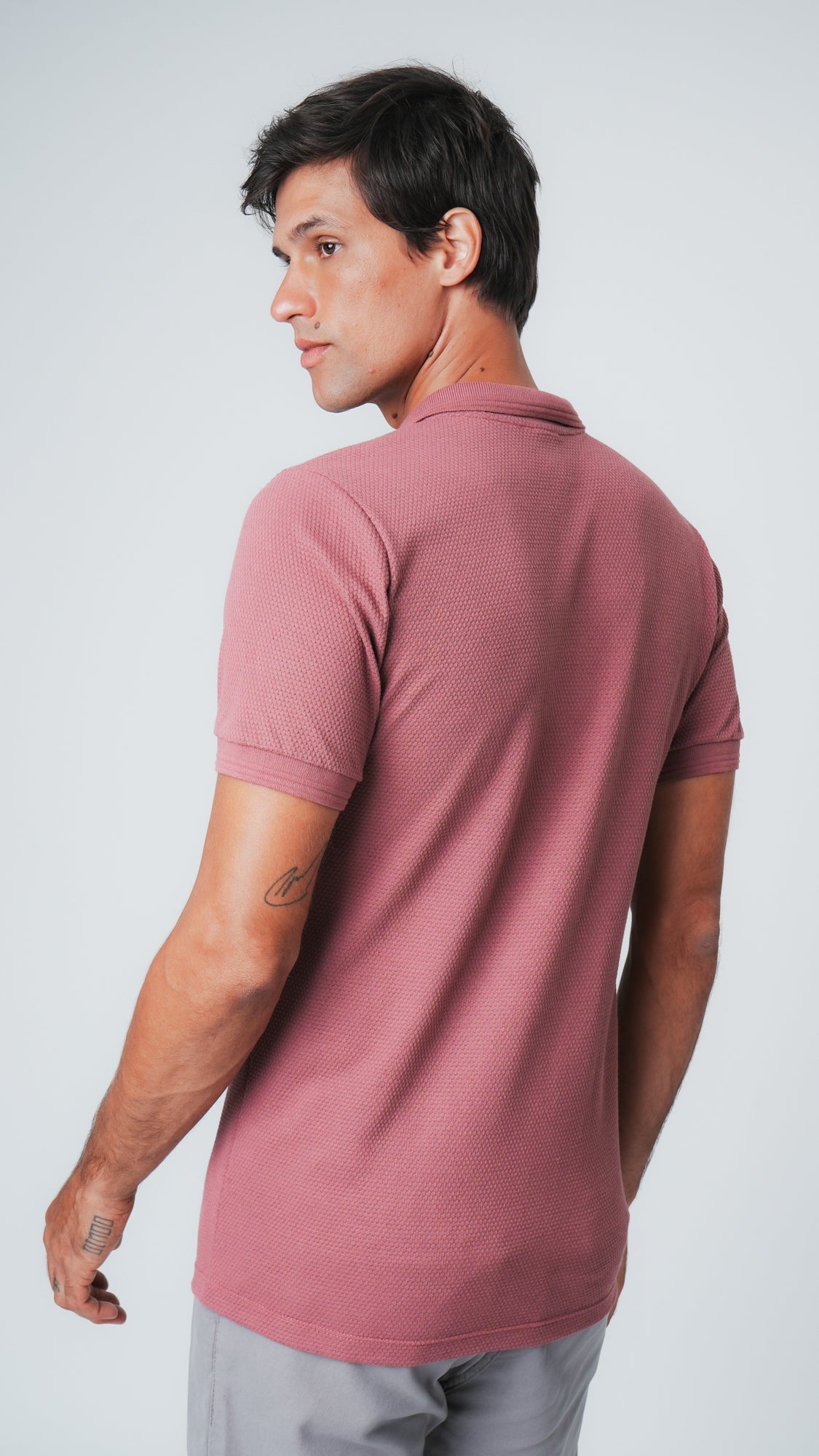 Camisa Polo Colmeia - Rosê