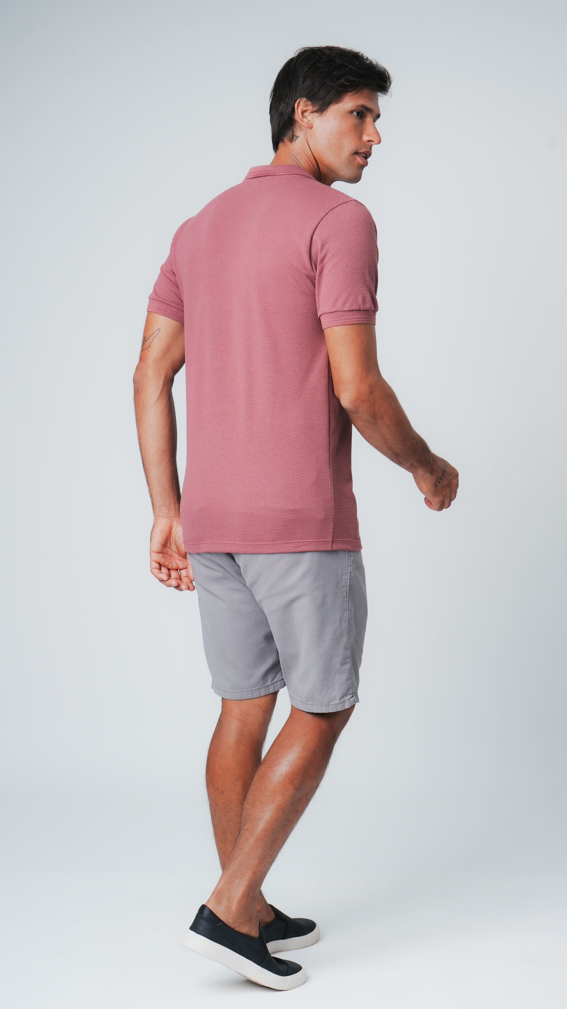 Camisa Polo Colmeia - Rosê