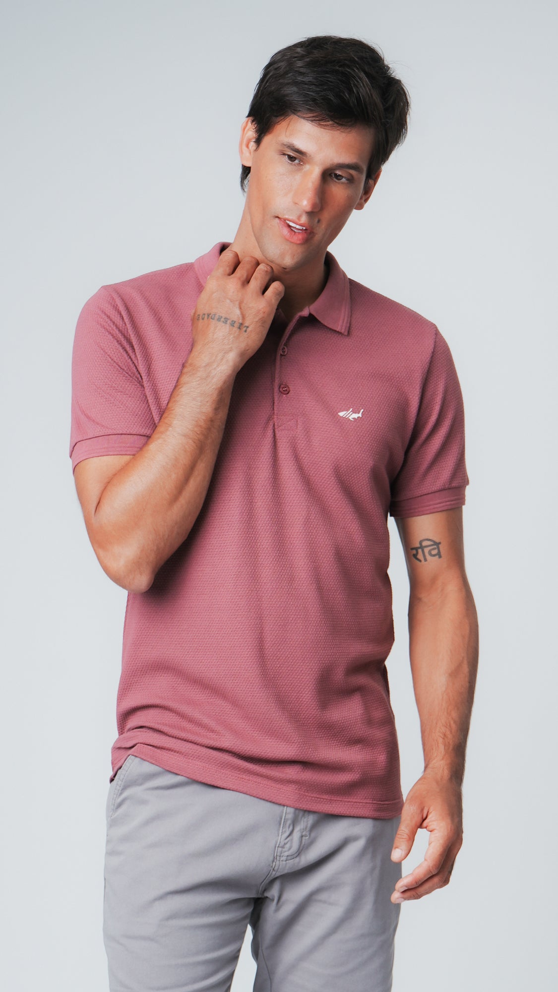 Camisa Polo Colmeia - Rosê