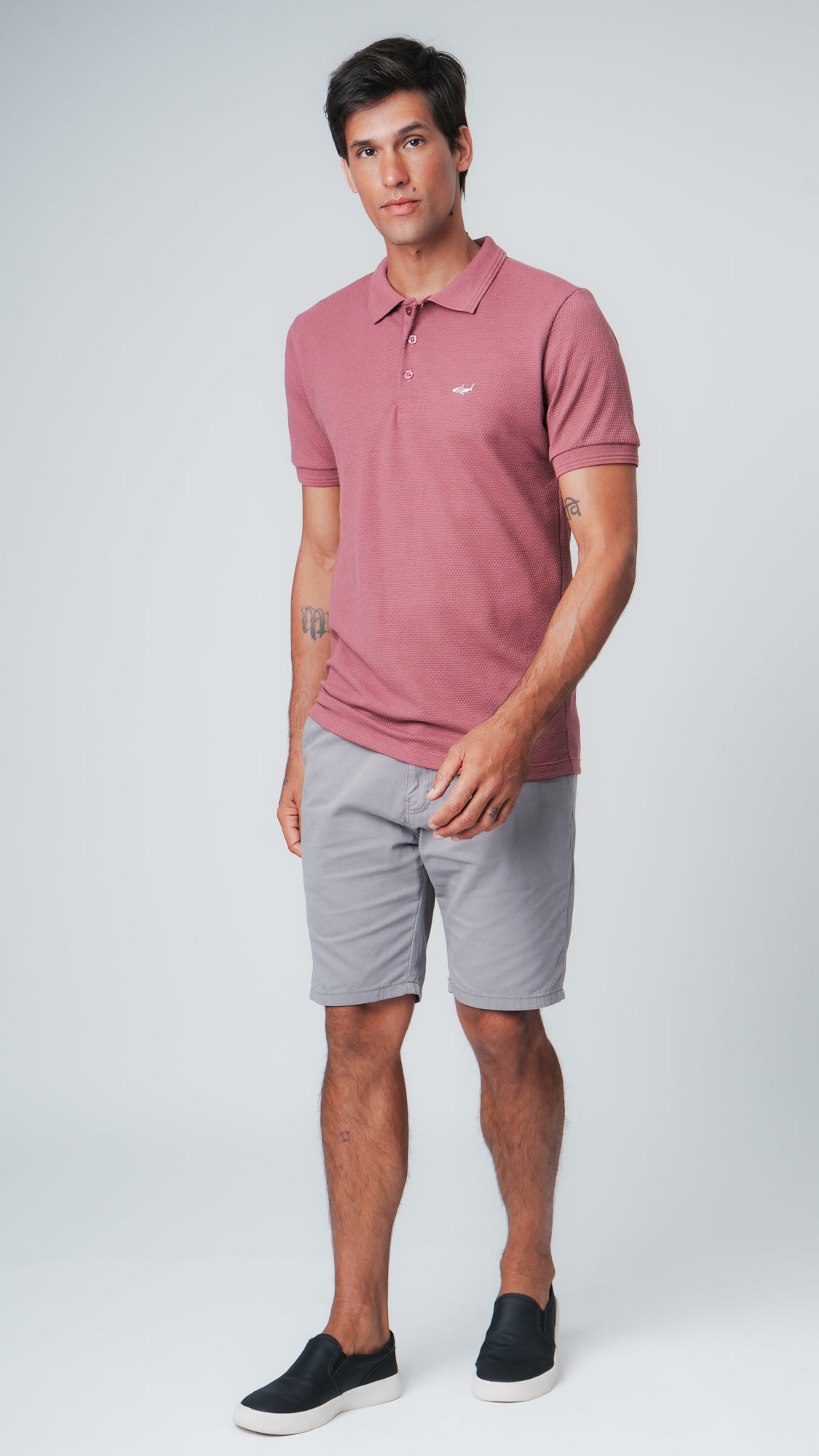 Camisa Polo Colmeia - Rosê