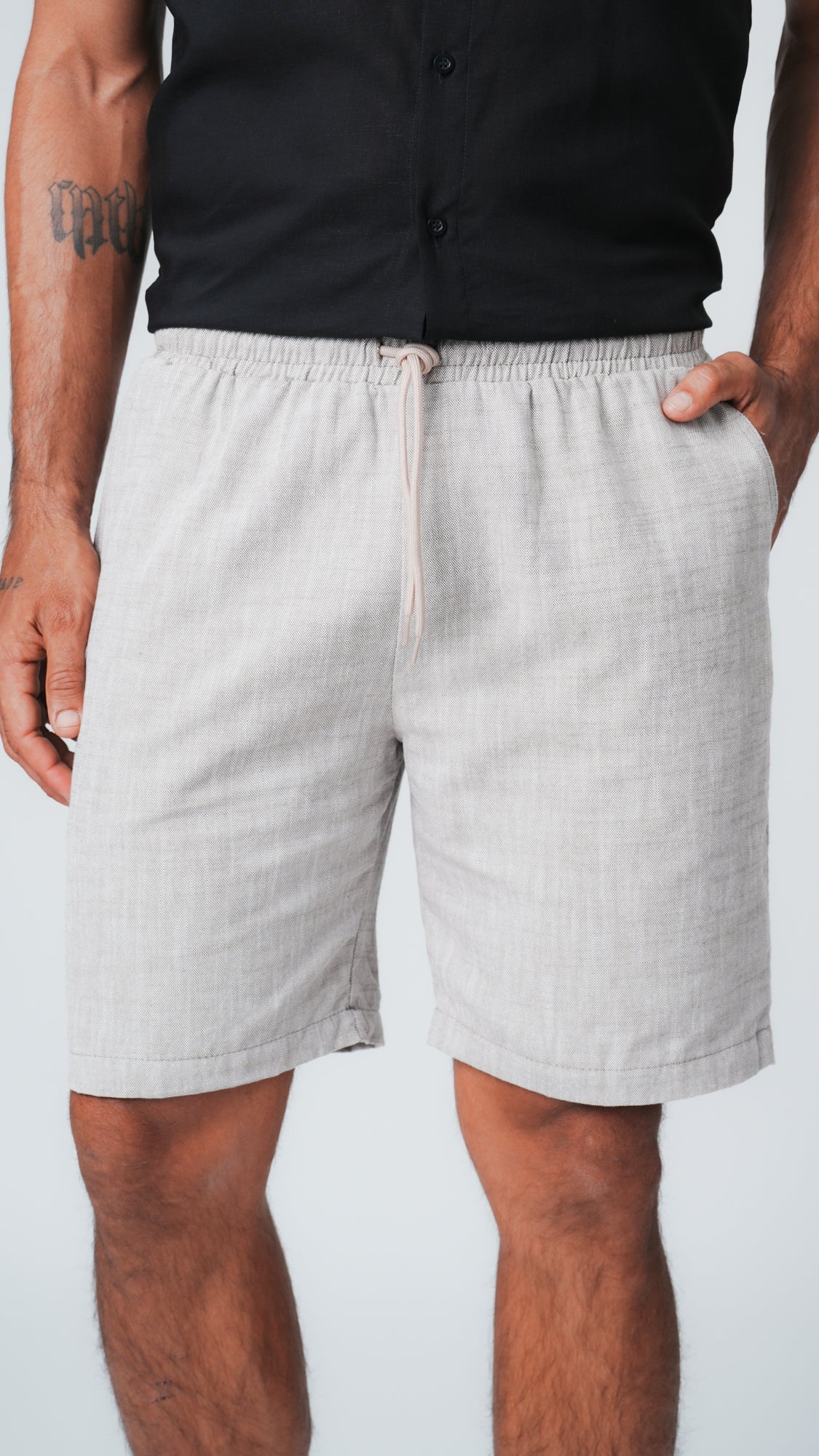 Bermuda Flamê Bolso Faca - Bege