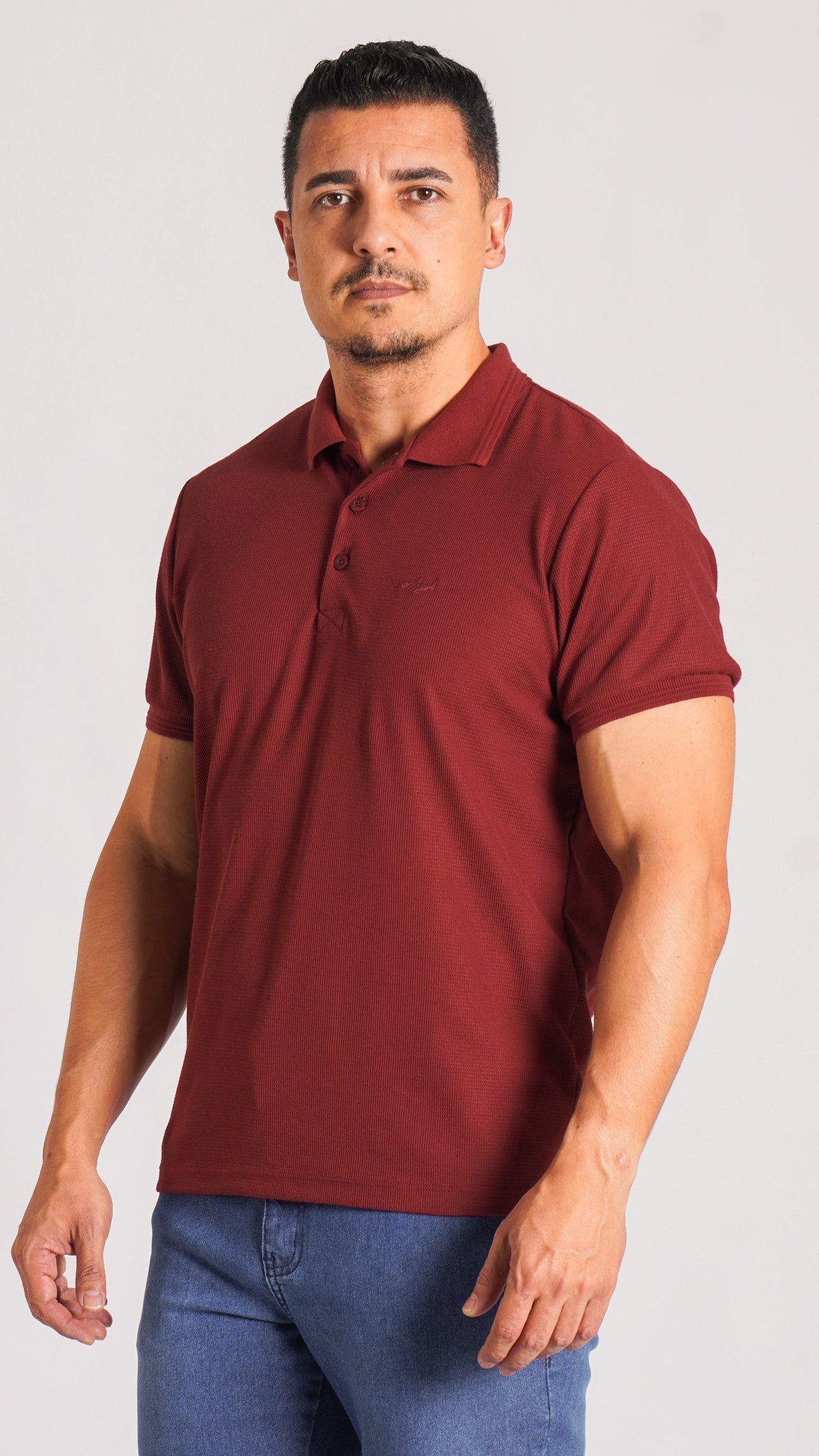 Camisa Polo Tricô Diamond - Bordô