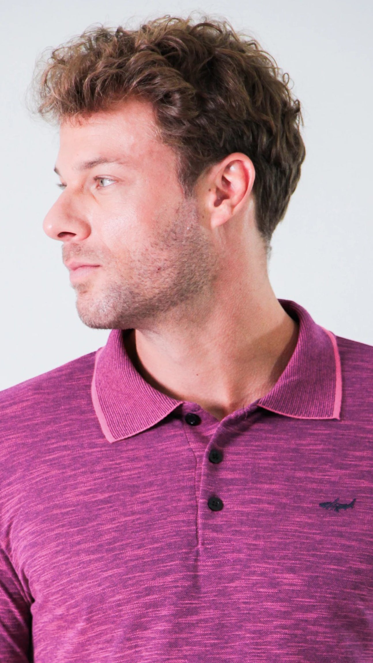 Camisa Polo Flamê Manga Longa - Rosa