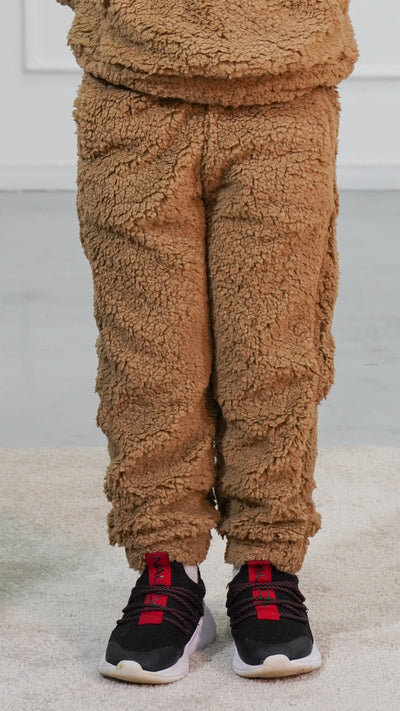 Calça Sherpa Kids Unissex - Bege Escuro