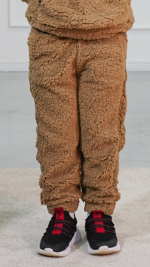 Calça Sherpa Kids Unissex - Bege Escuro