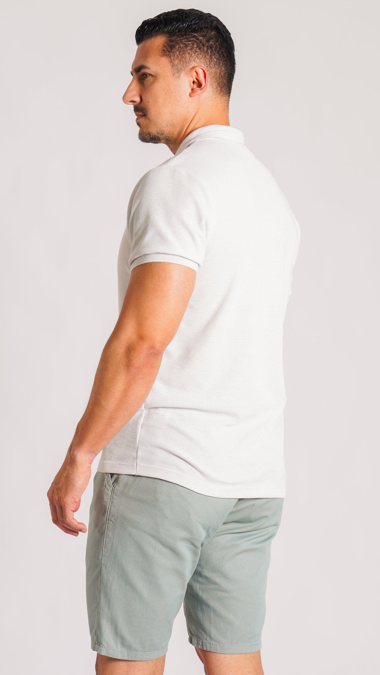 Camisa Polo Tricô Diamond - Gelo
