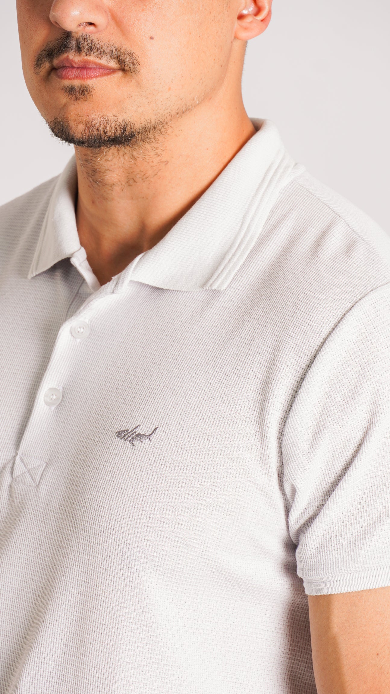 Camisa Polo Tricô Diamond - Gelo