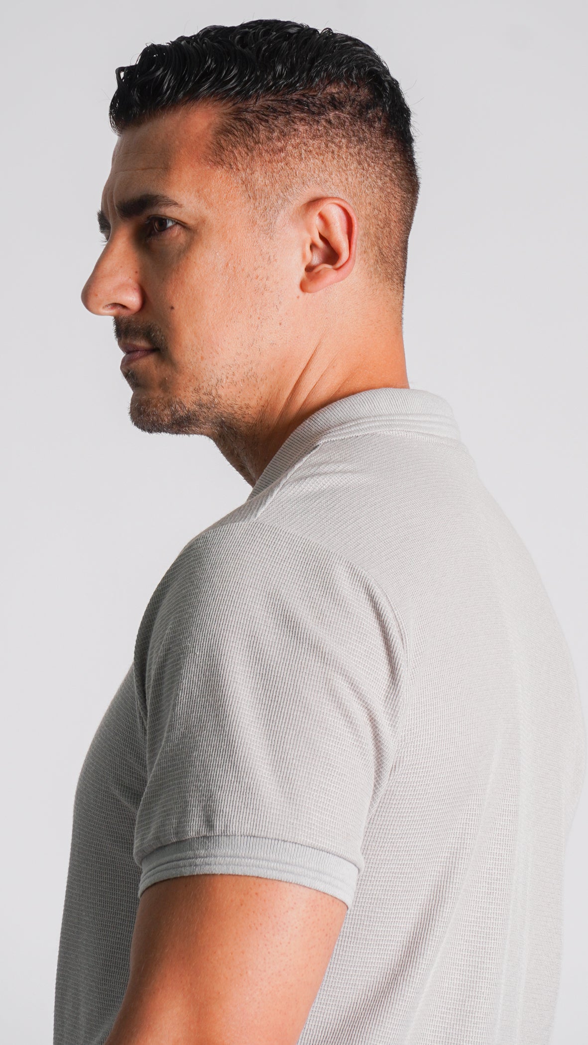 Camisa Polo Tricô Diamond - Cinza
