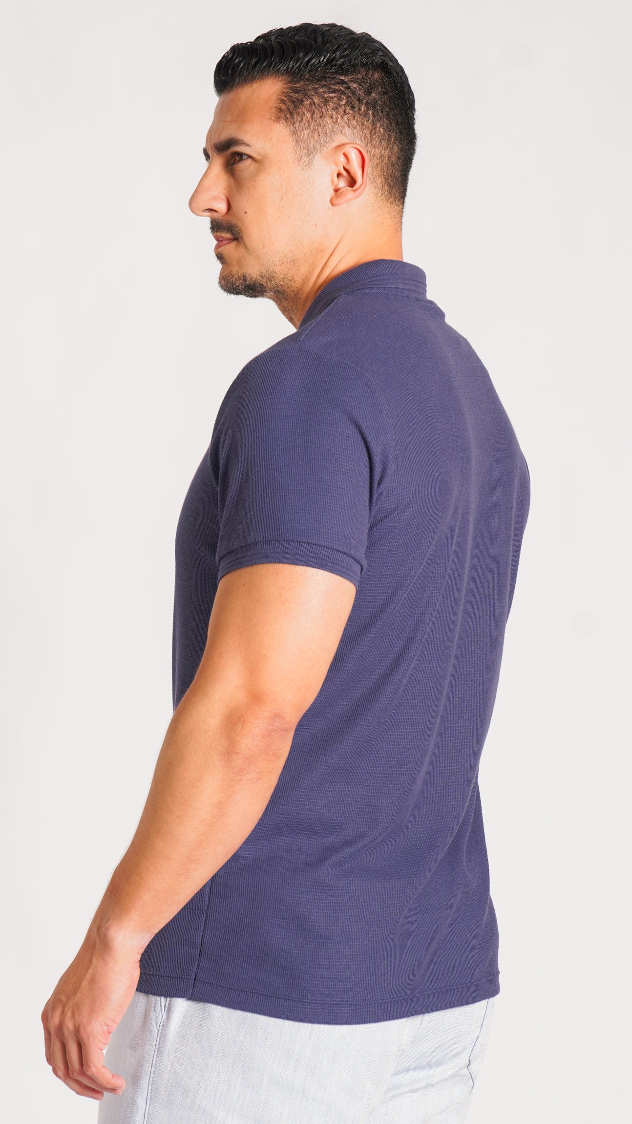 Camisa Polo Tricô Diamond - Azul Marinho