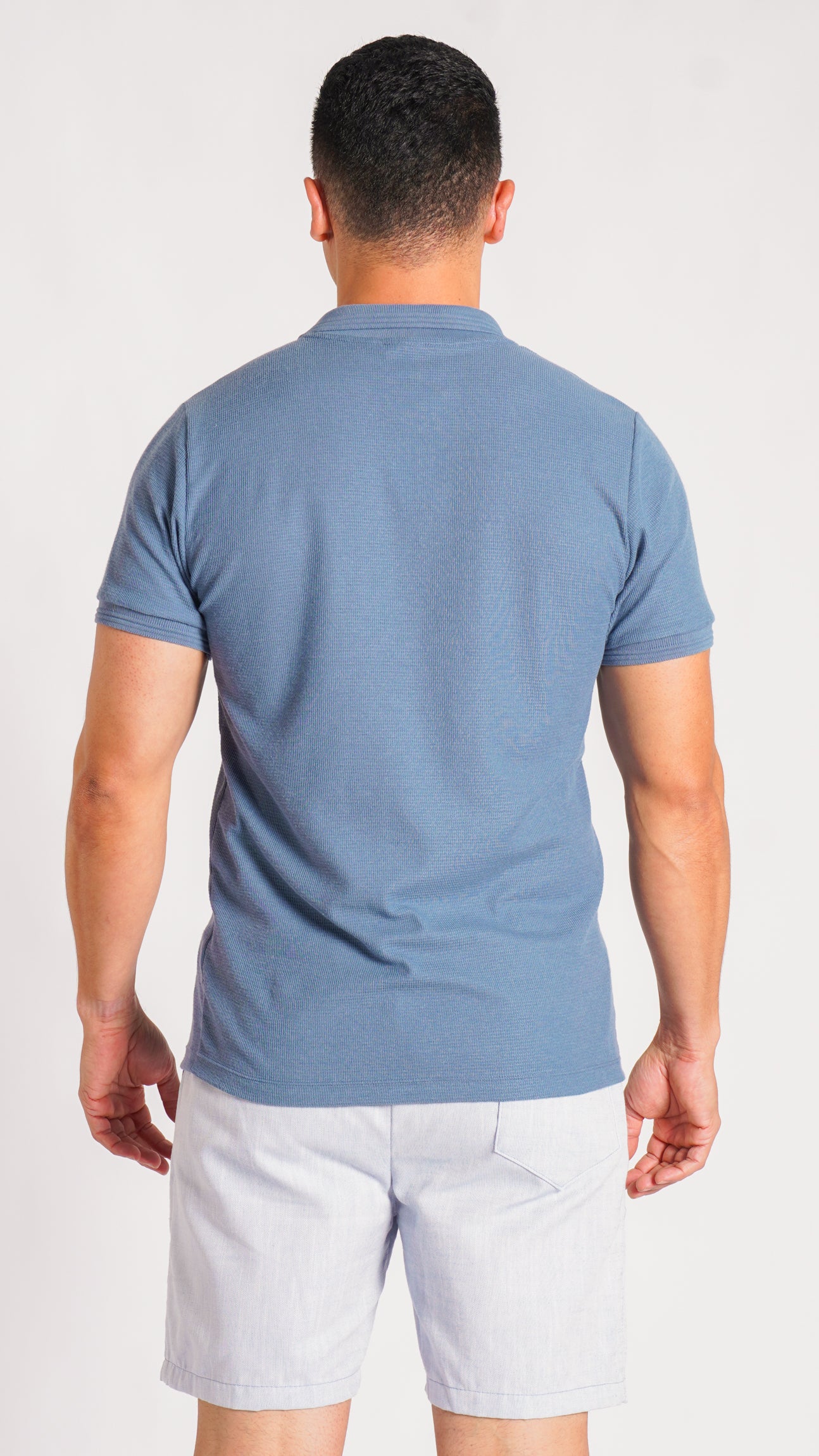 Camisa Polo Tricô Diamond - Azul