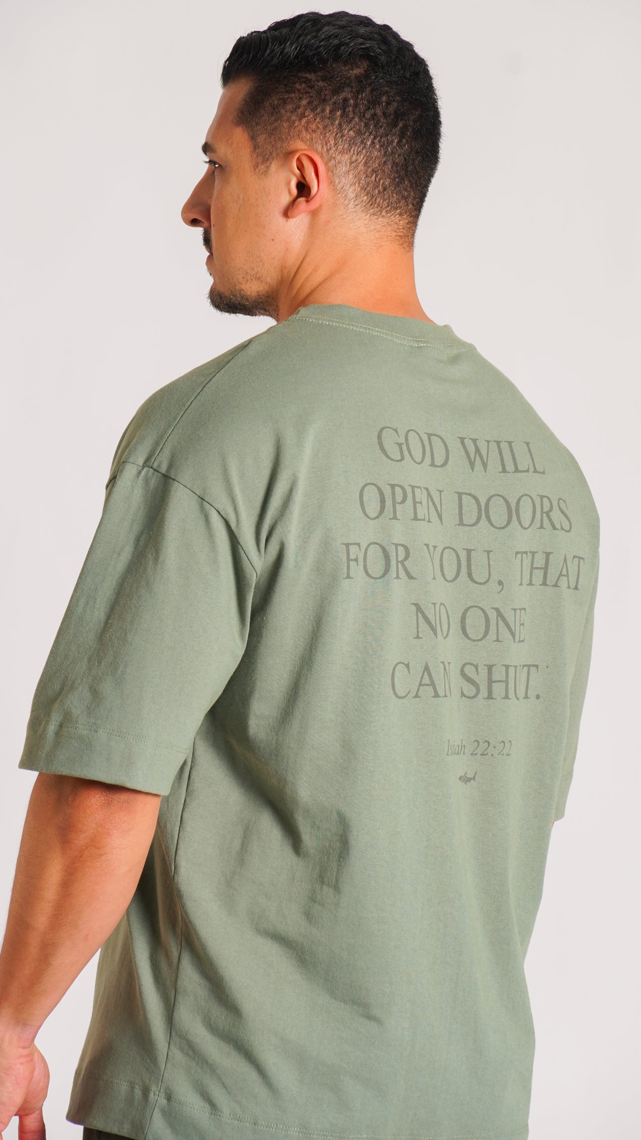 Camiseta Oversized God Will - Verde