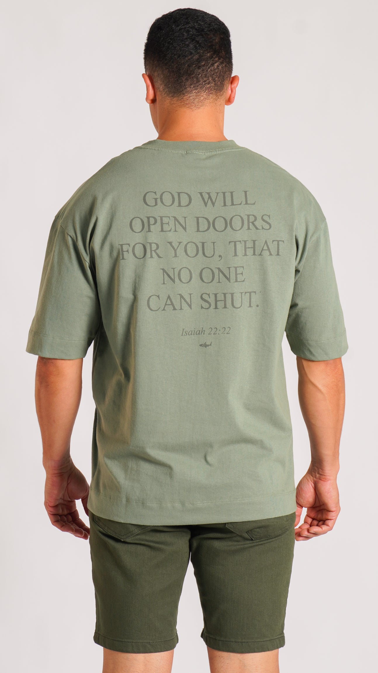 Camiseta Oversized God Will - Verde