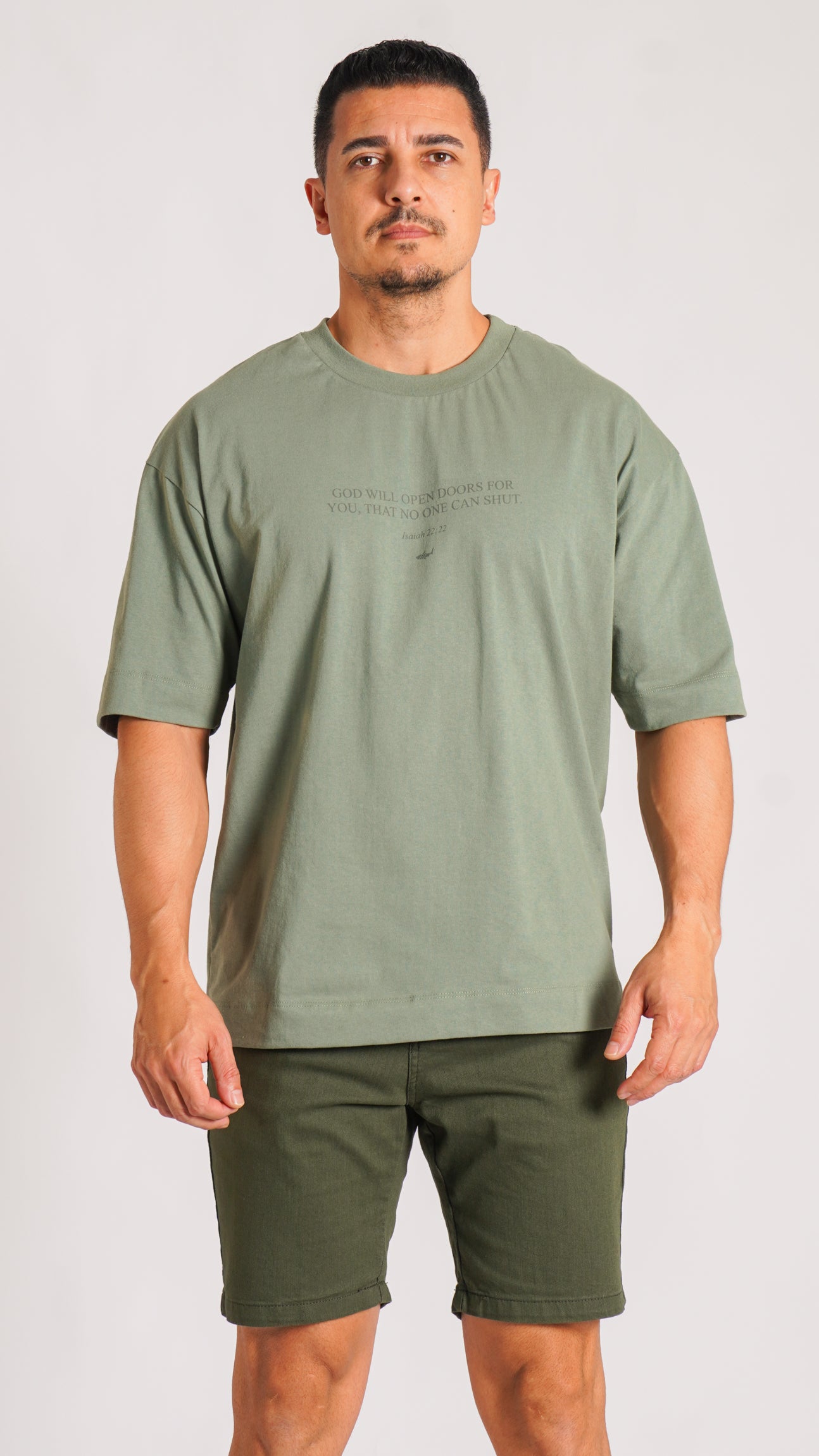 Camiseta Oversized God Will - Verde