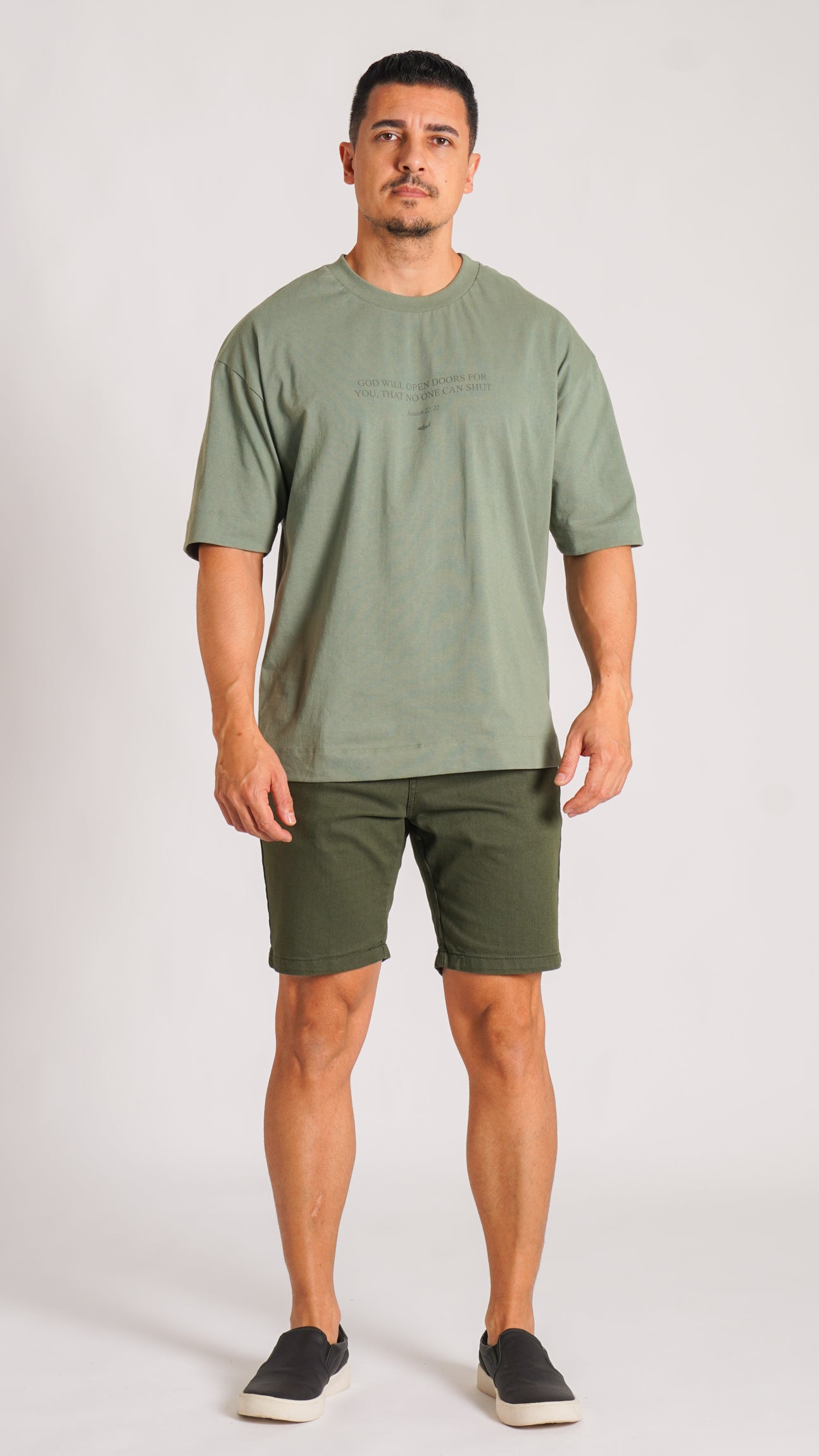 Camiseta Oversized God Will - Verde