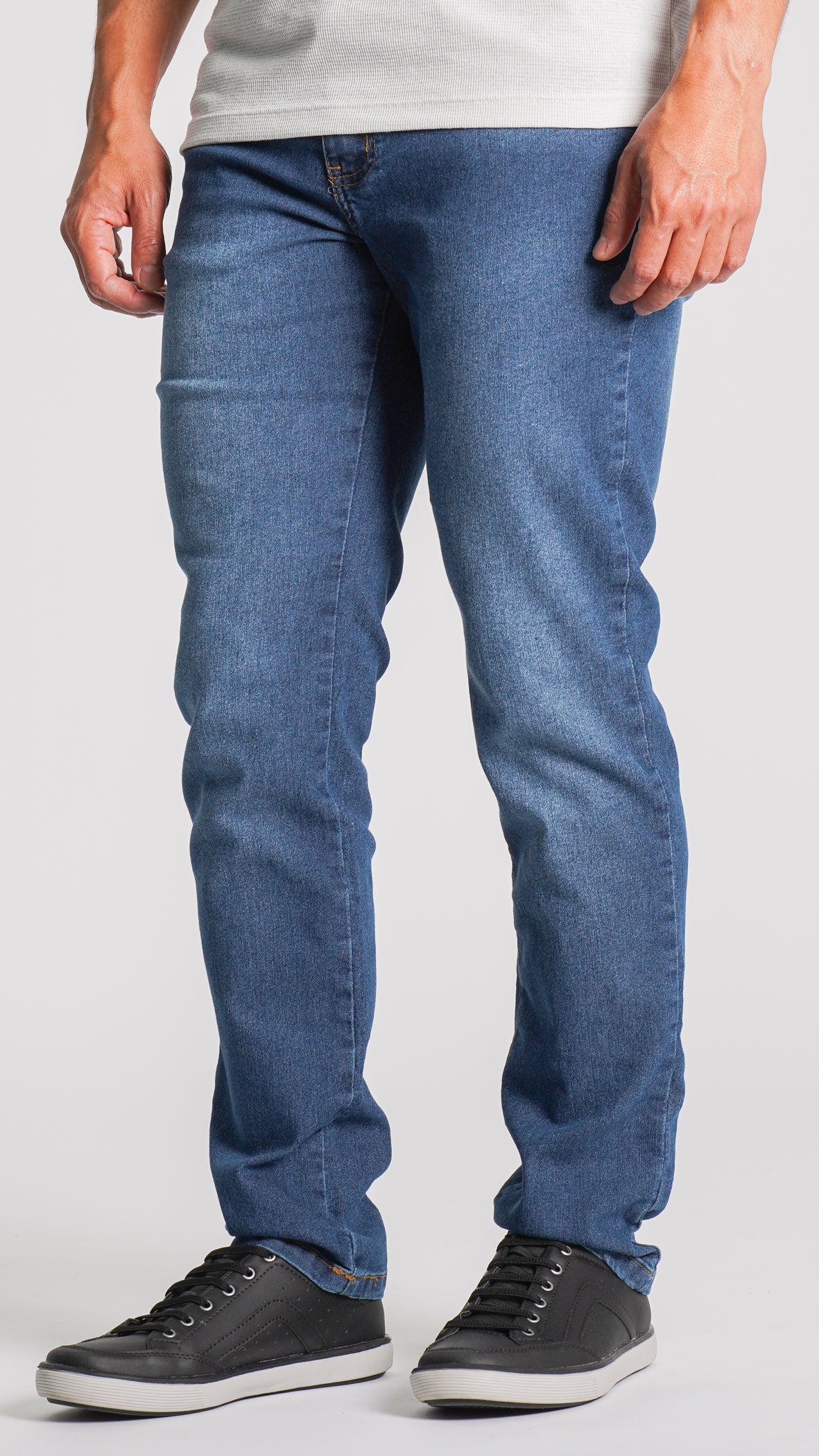 Calça Jeans - Escura Linha Caramelo