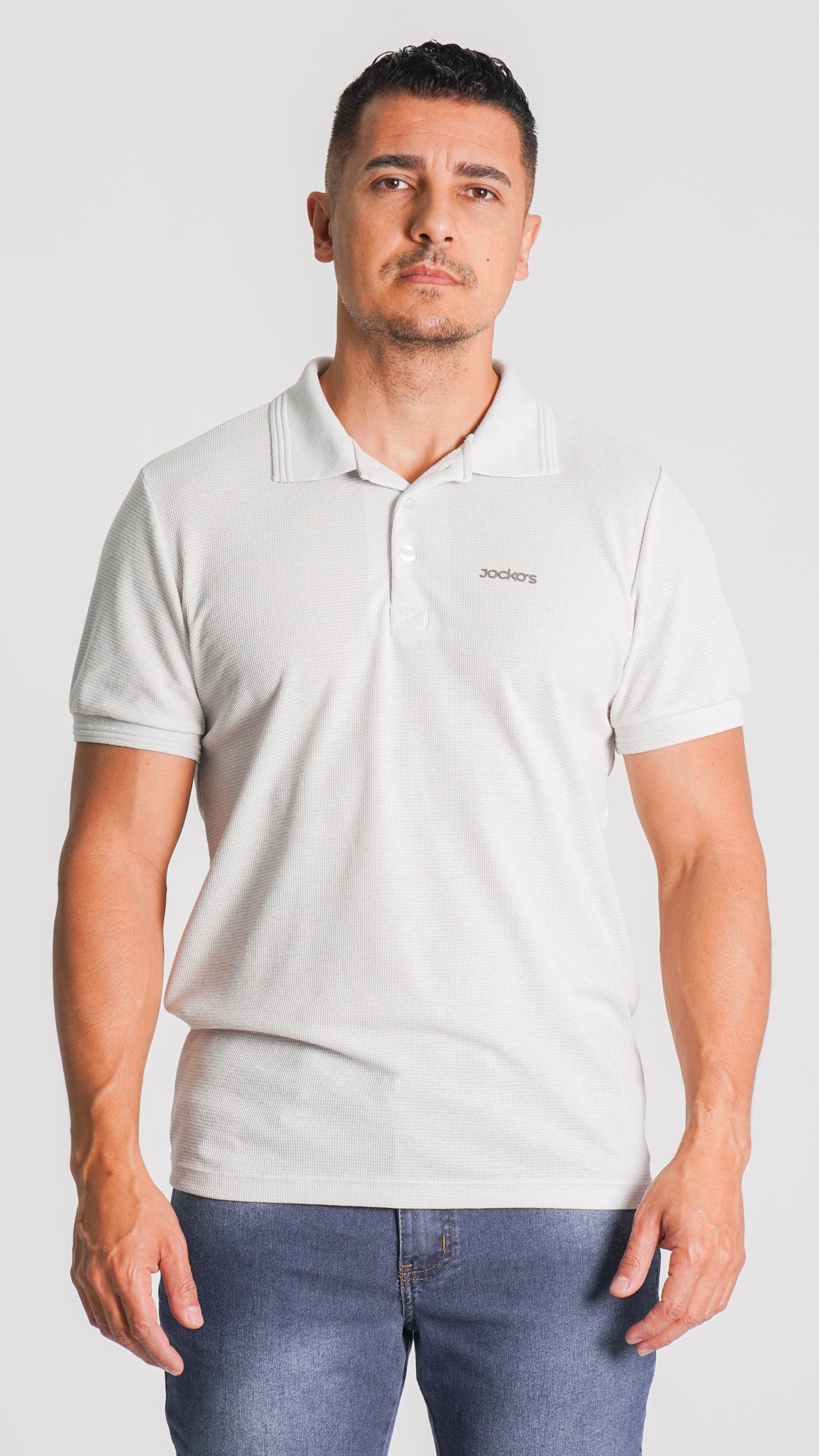 Camisa Polo Tricô Diamond - Off White
