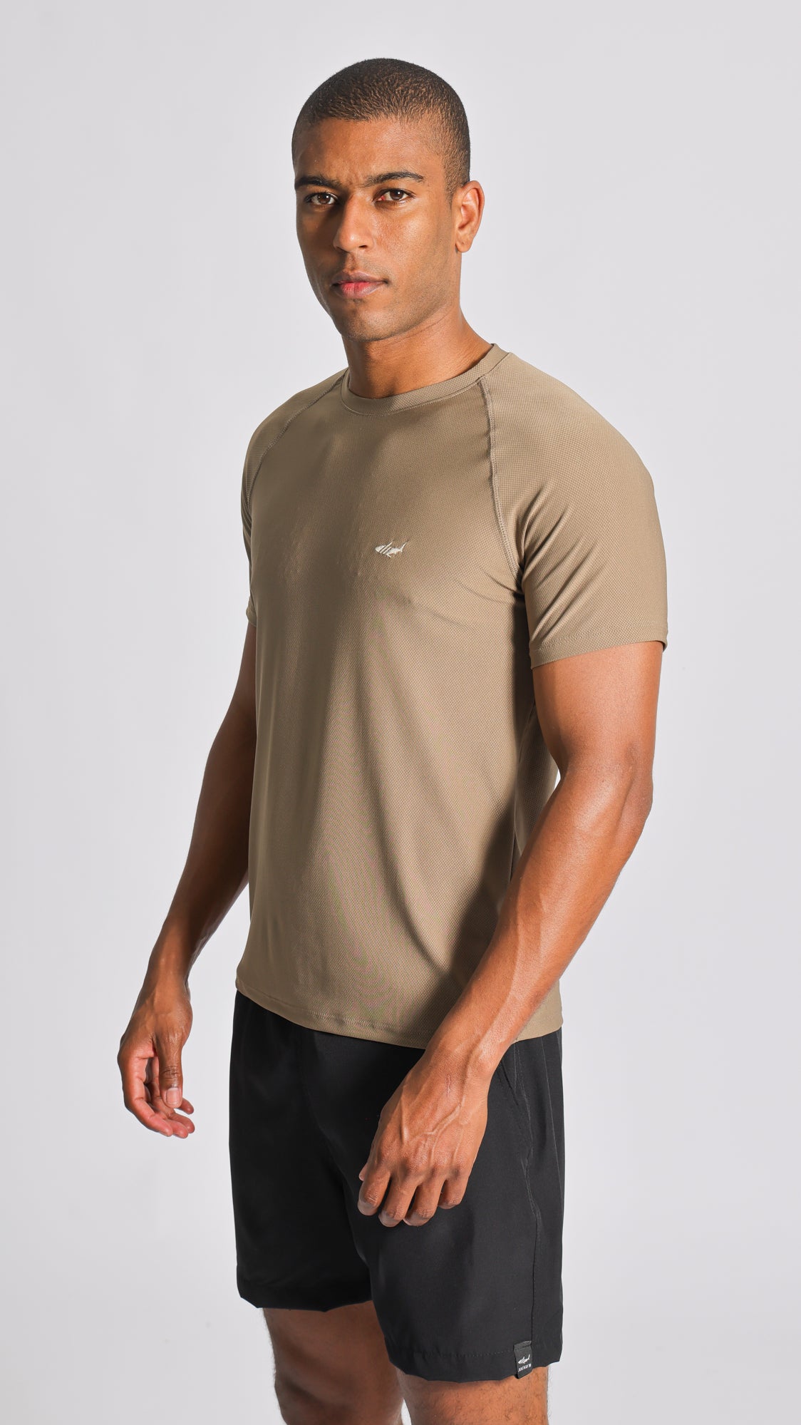 Camiseta Slim Dry Fit - Caqui