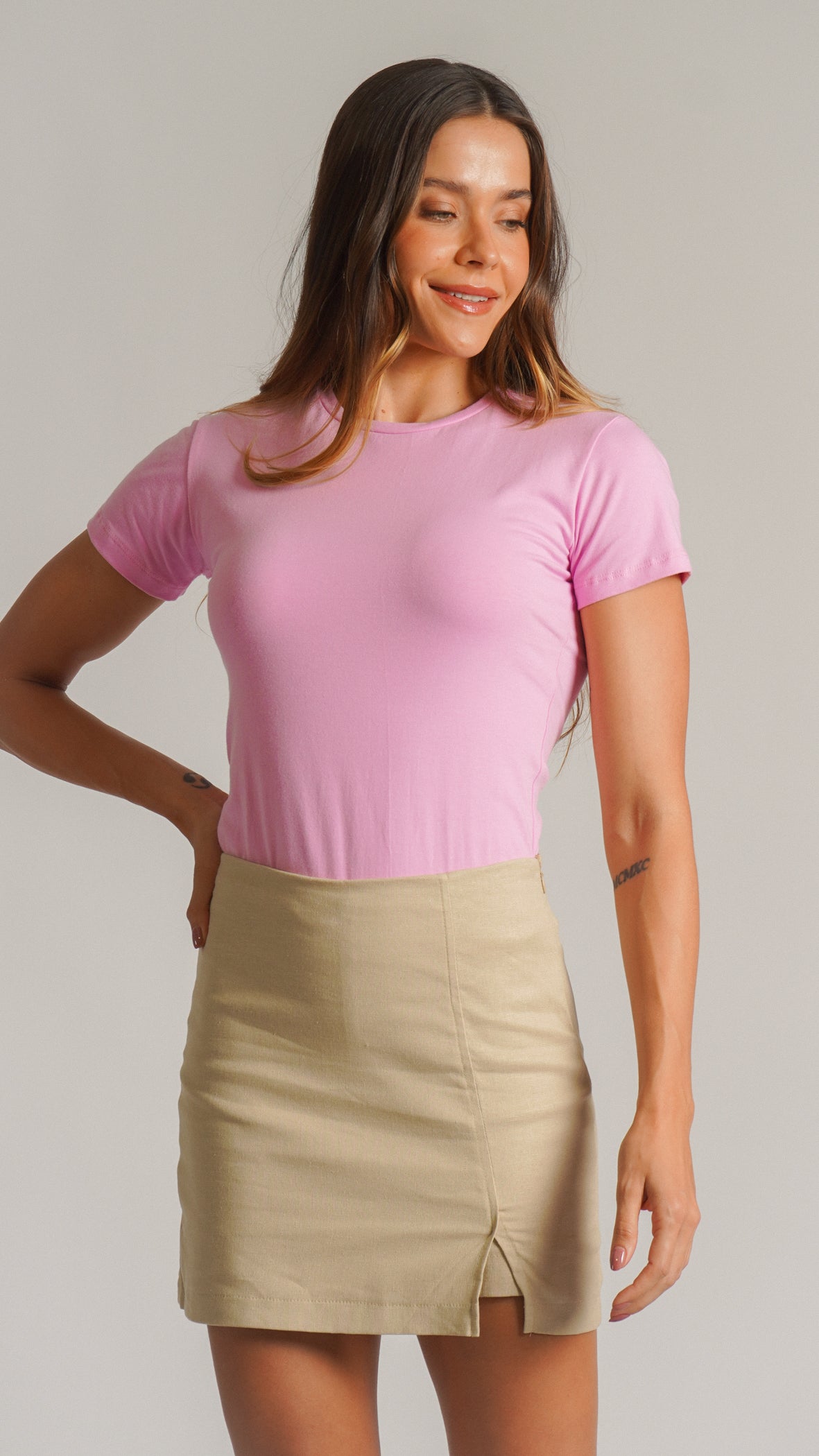 Blusa Baby Tee - Rosa