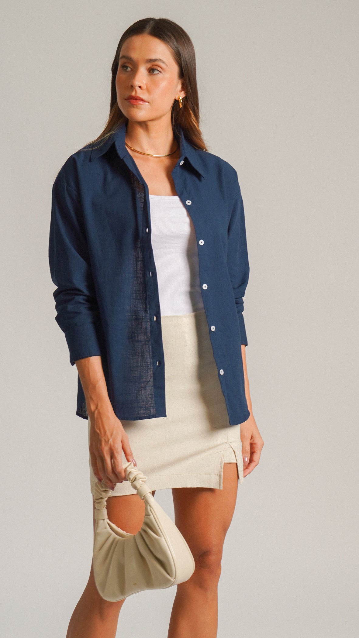 Camisa Manga Longa - Azul Marinho