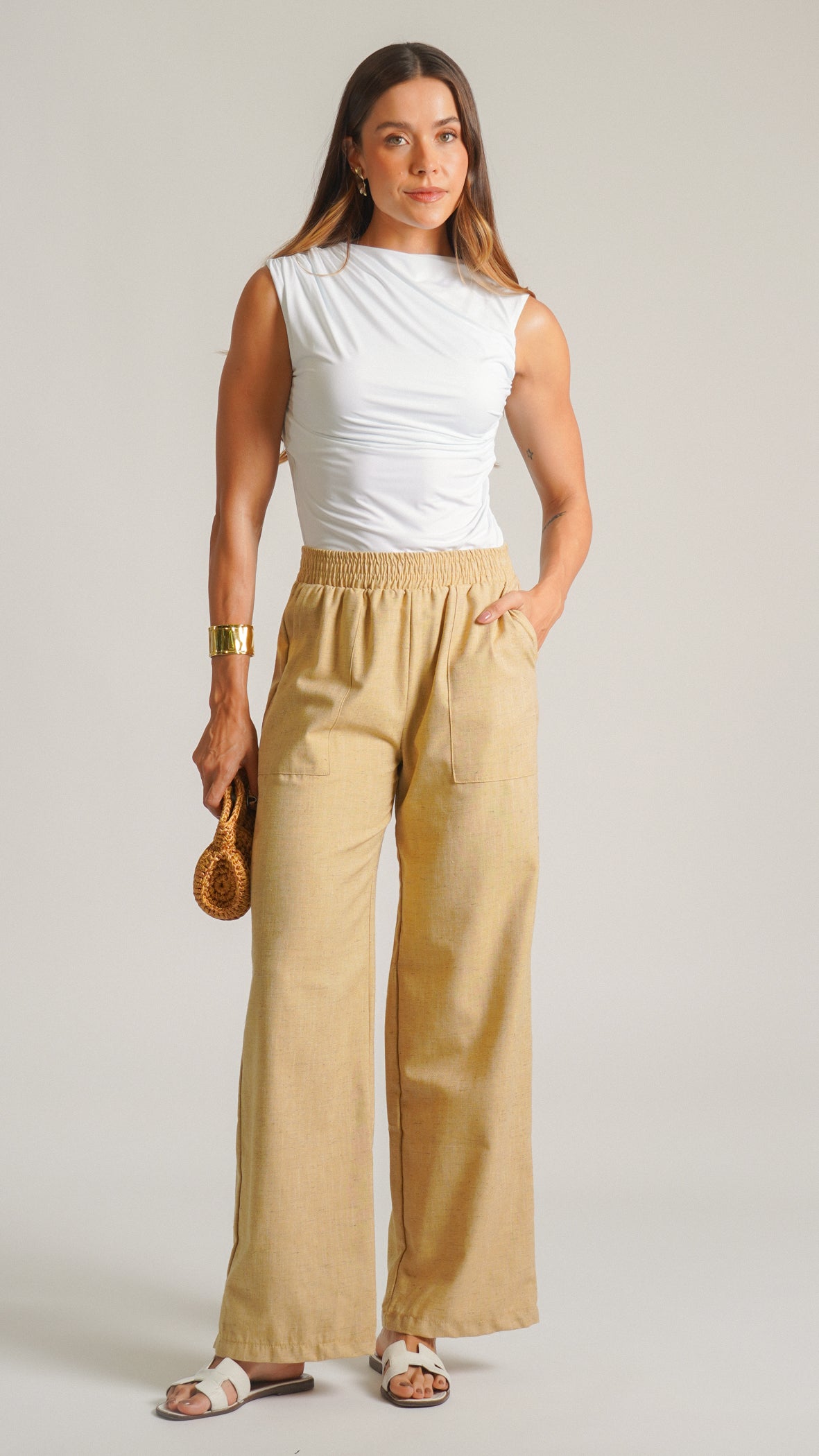 Calça Flamê - Bege