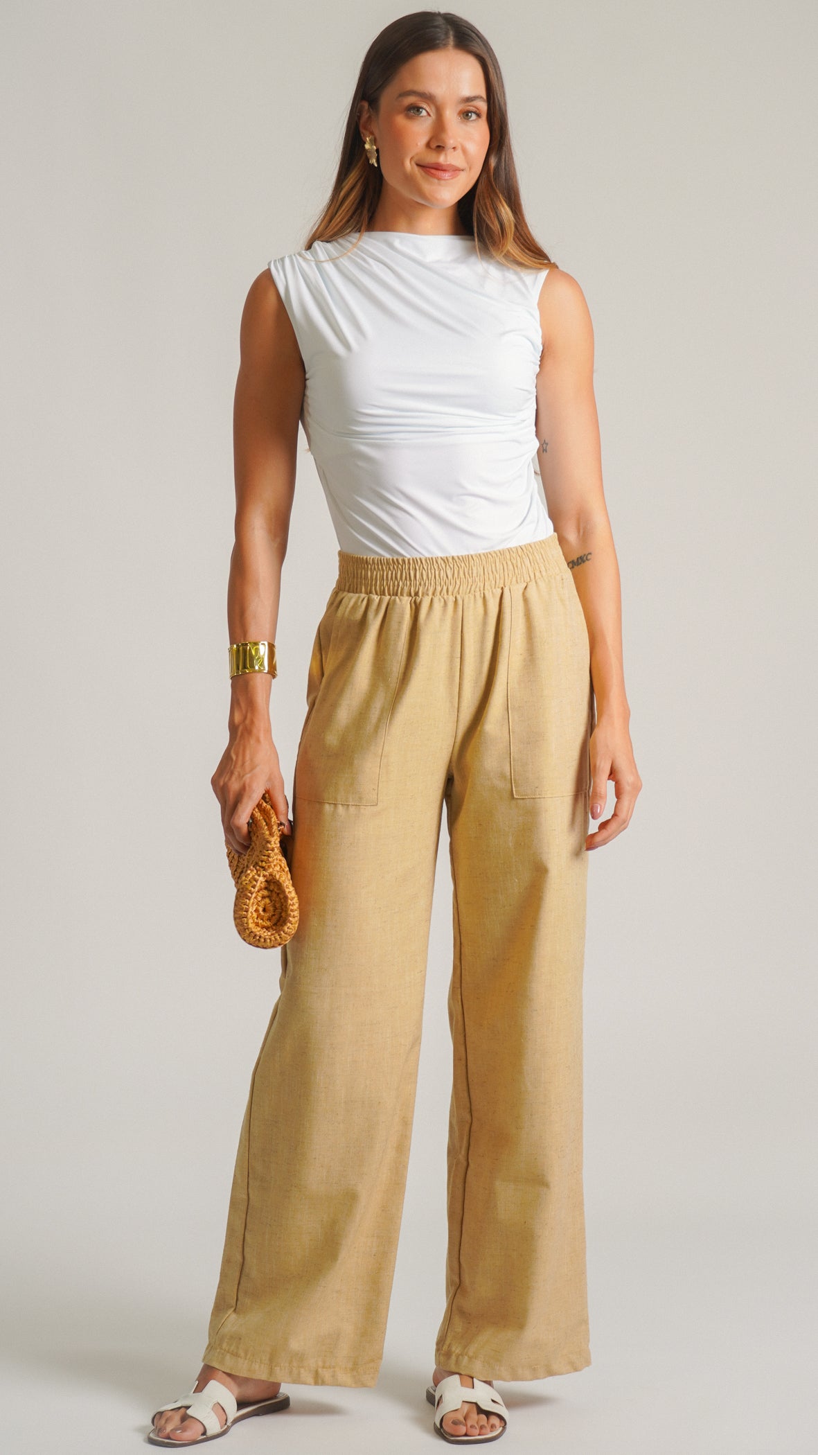 Calça Flamê - Bege