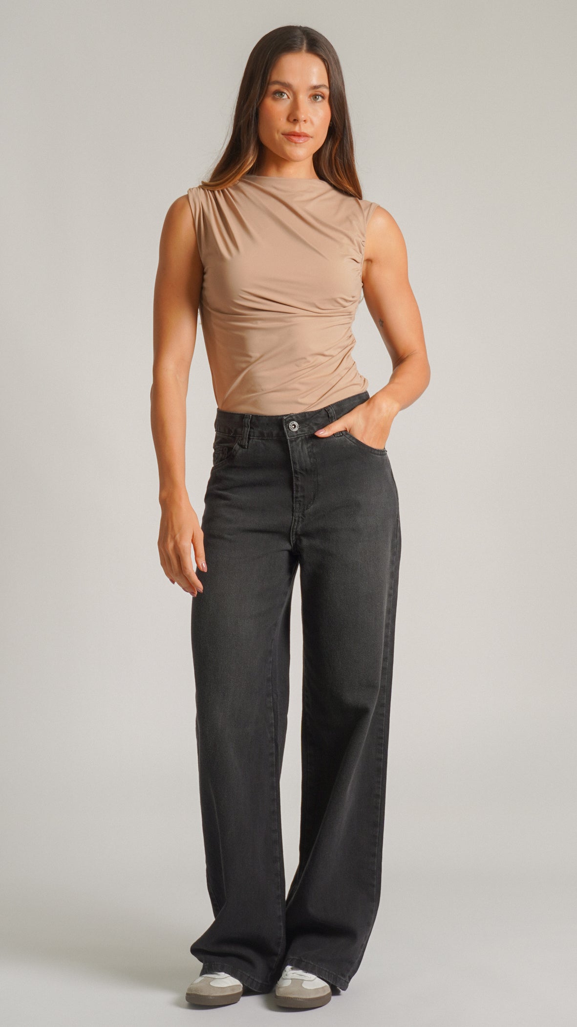 Calça Jeans Reta - Preta