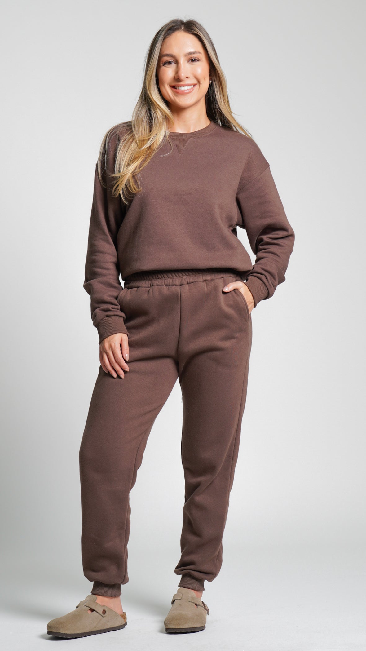 Calça Moletom Premium - Marrom