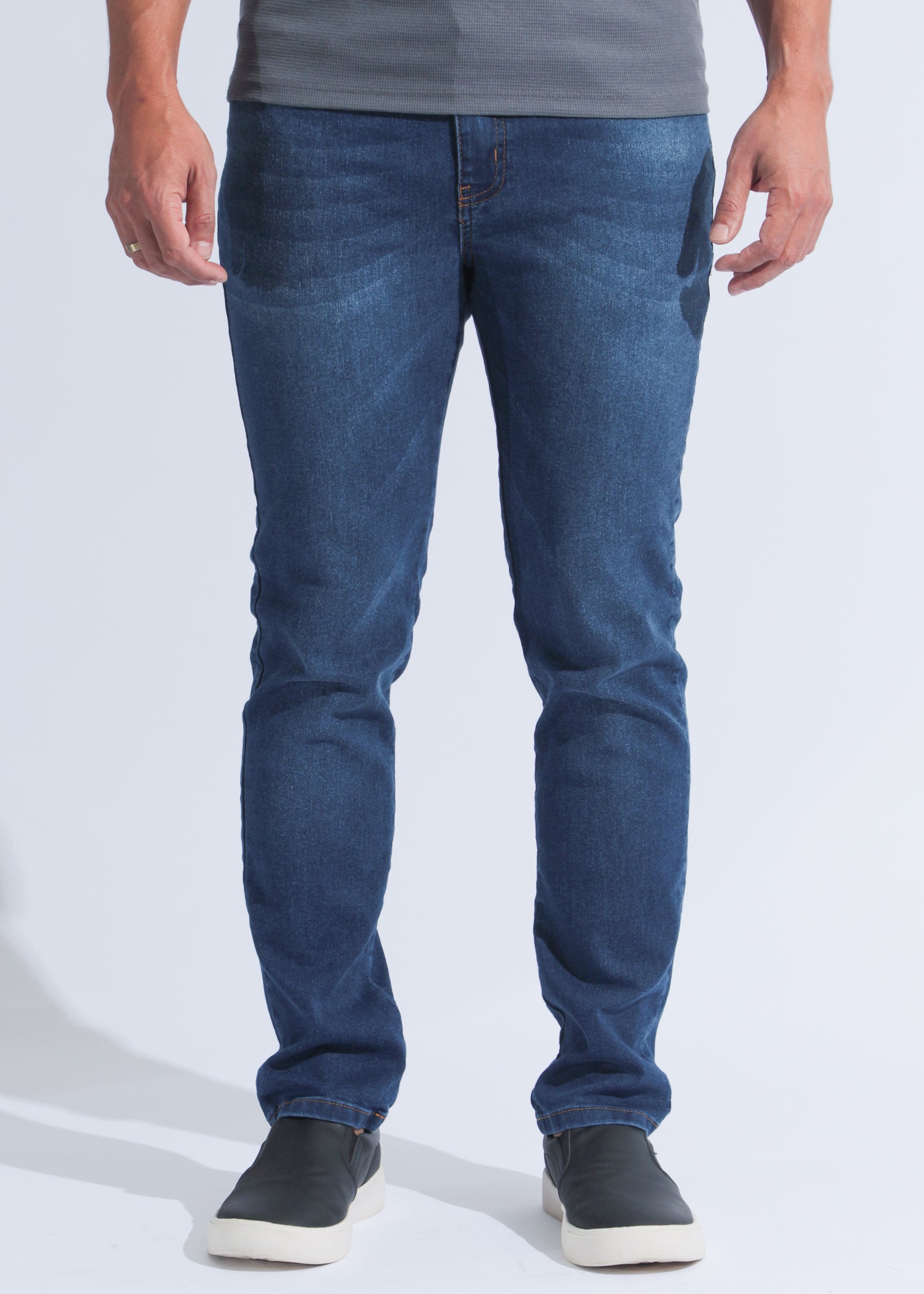 Calça Jeans - Escura Linha Caramelo