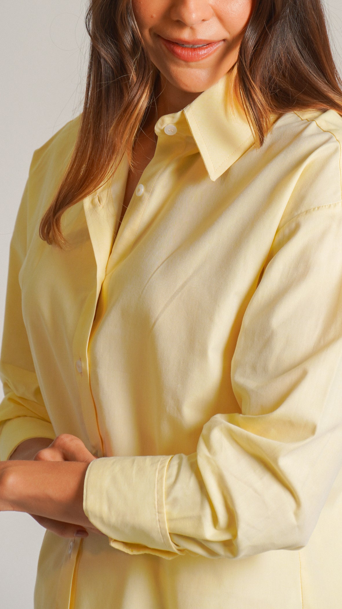 Camisa Manga Longa Oversized - Amarela