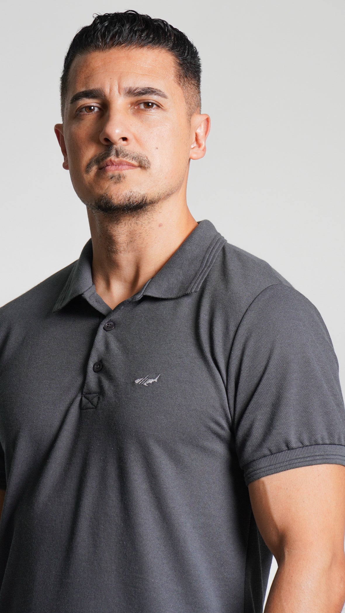 Camisa Polo Piquet - Chumbo