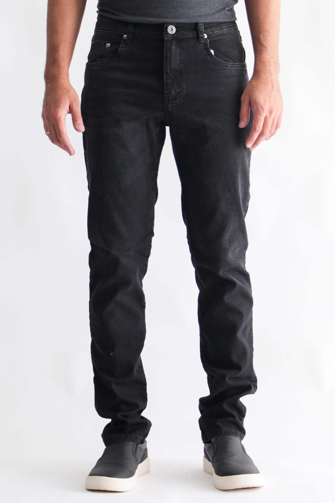 Calça Jeans - Preta Estonada