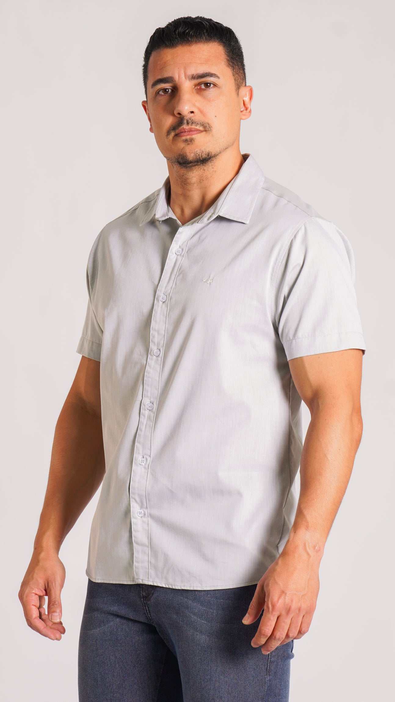 Camisa Manga Curta - Cinza