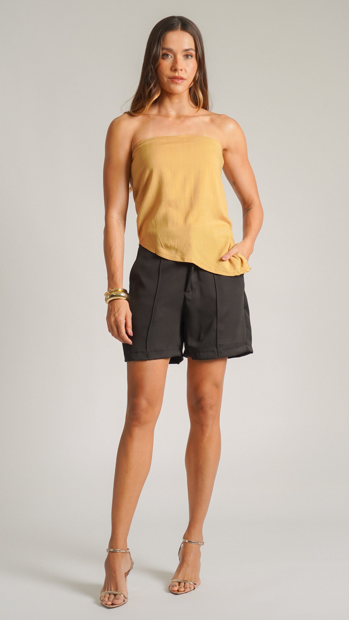 Blusa Assimétrica - Ocre