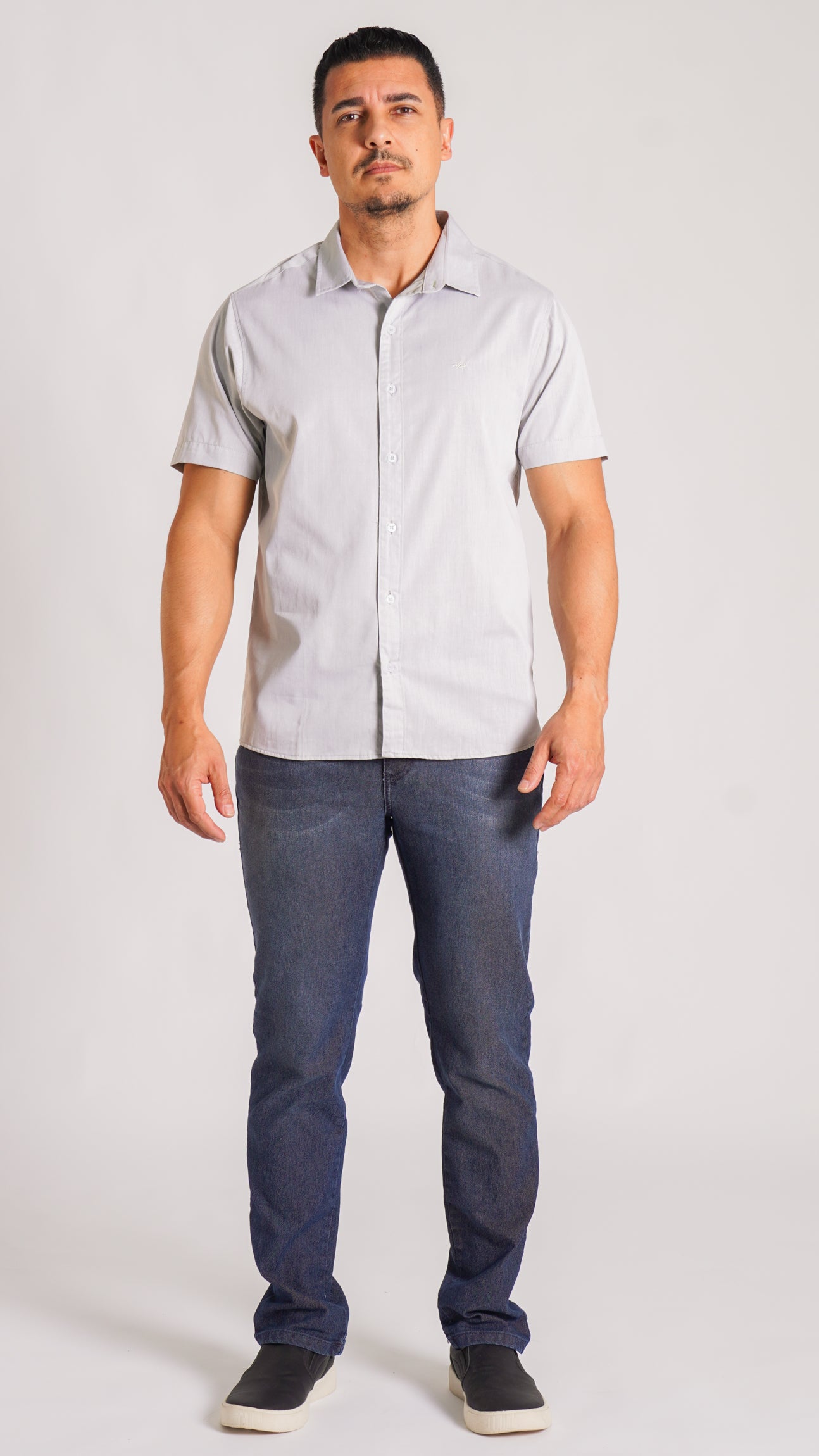 Camisa Manga Curta - Cinza