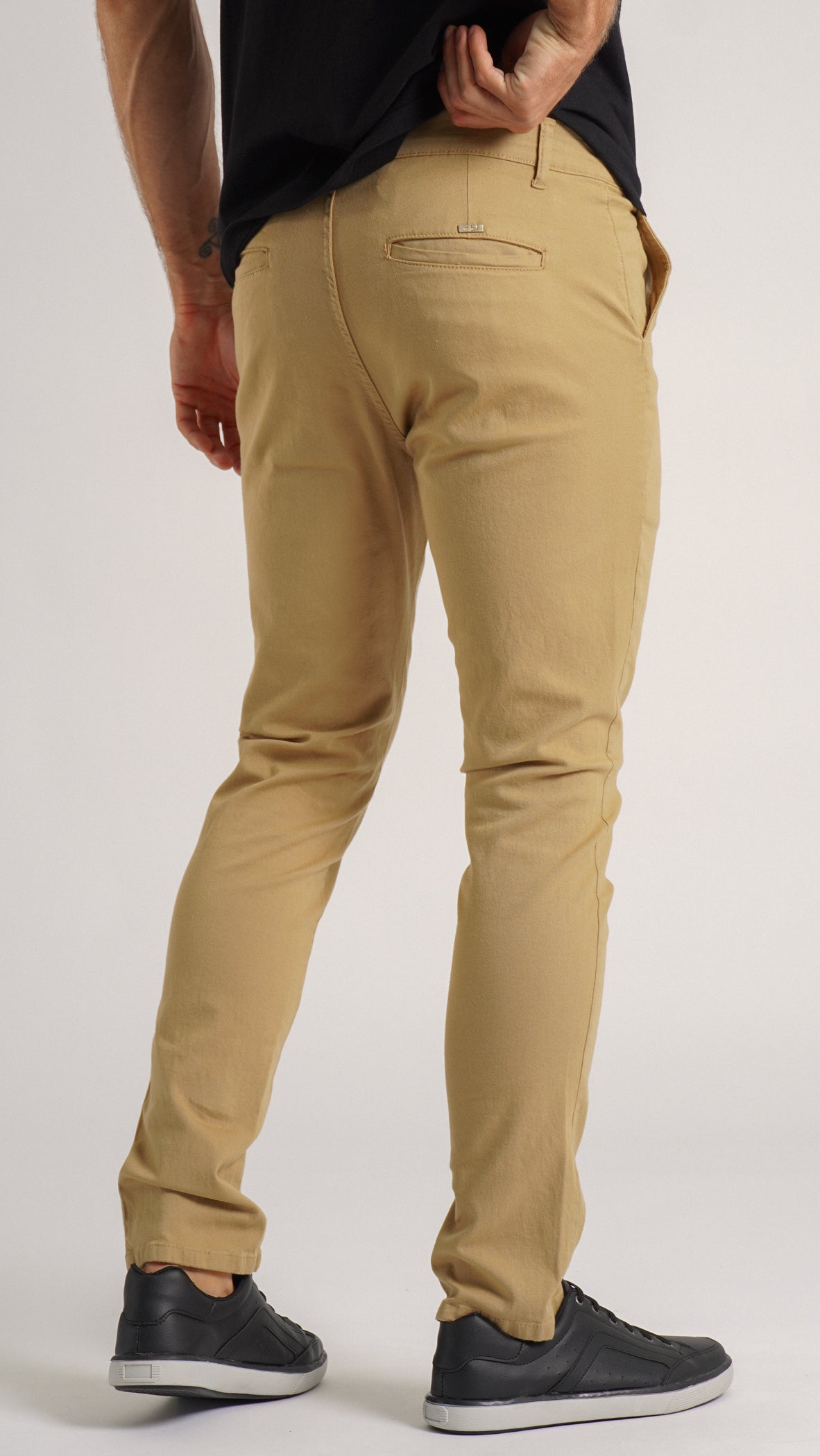 Calça Sarja Bolso Faca - Ocre