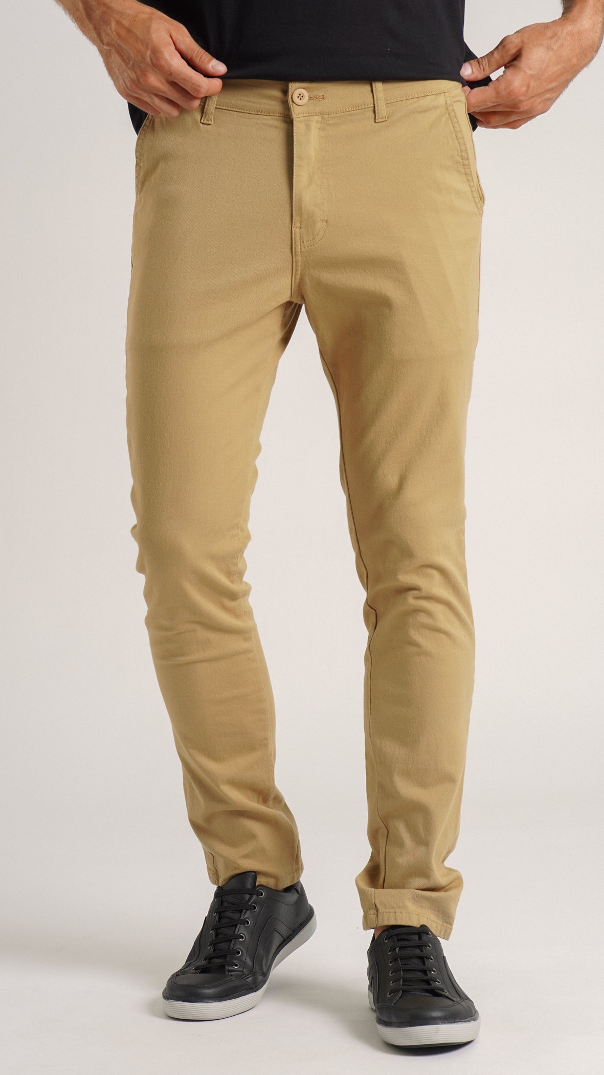 Calça Sarja Bolso Faca - Ocre