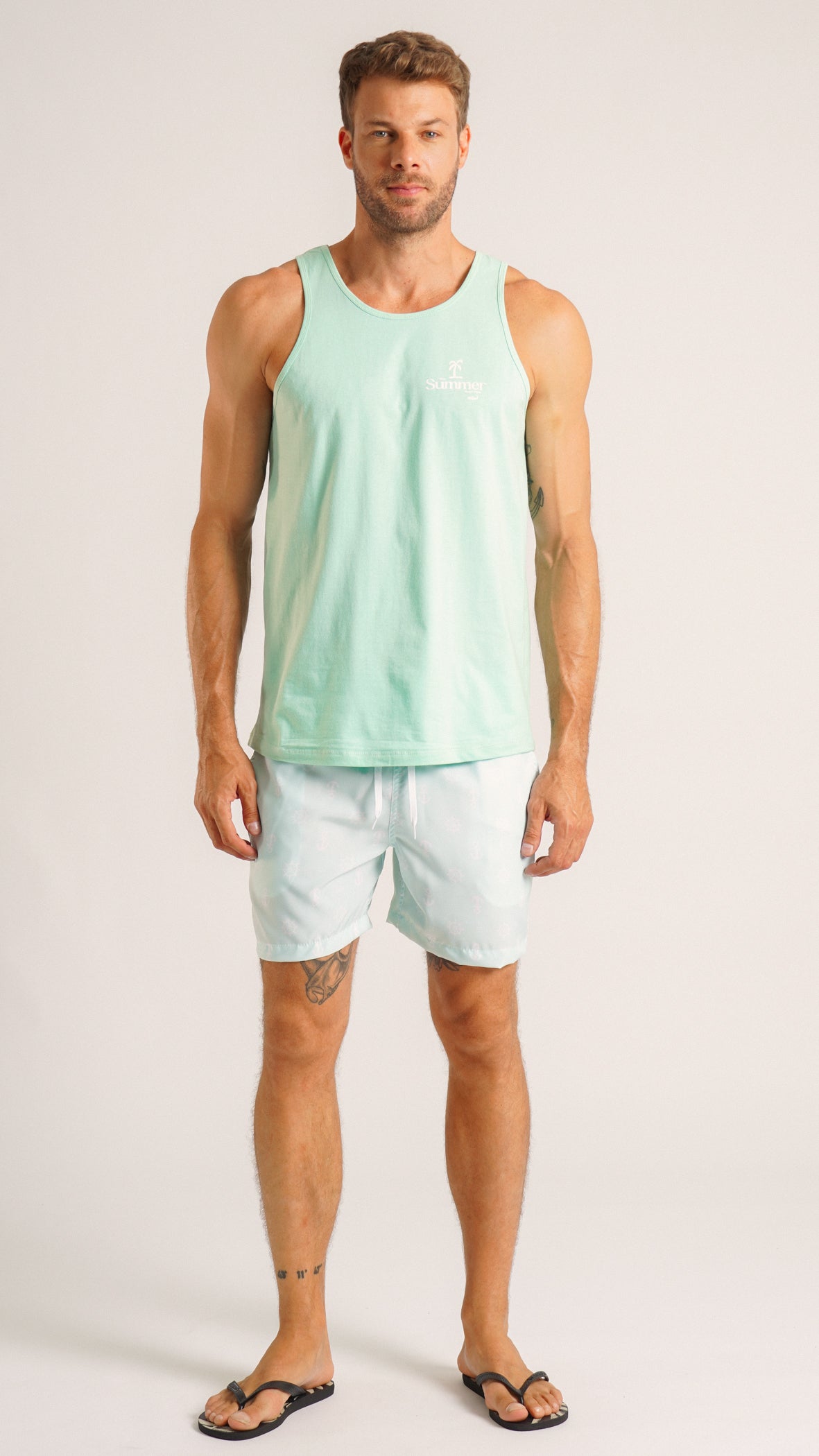 Bermuda Microfibra Curta - Verde Água