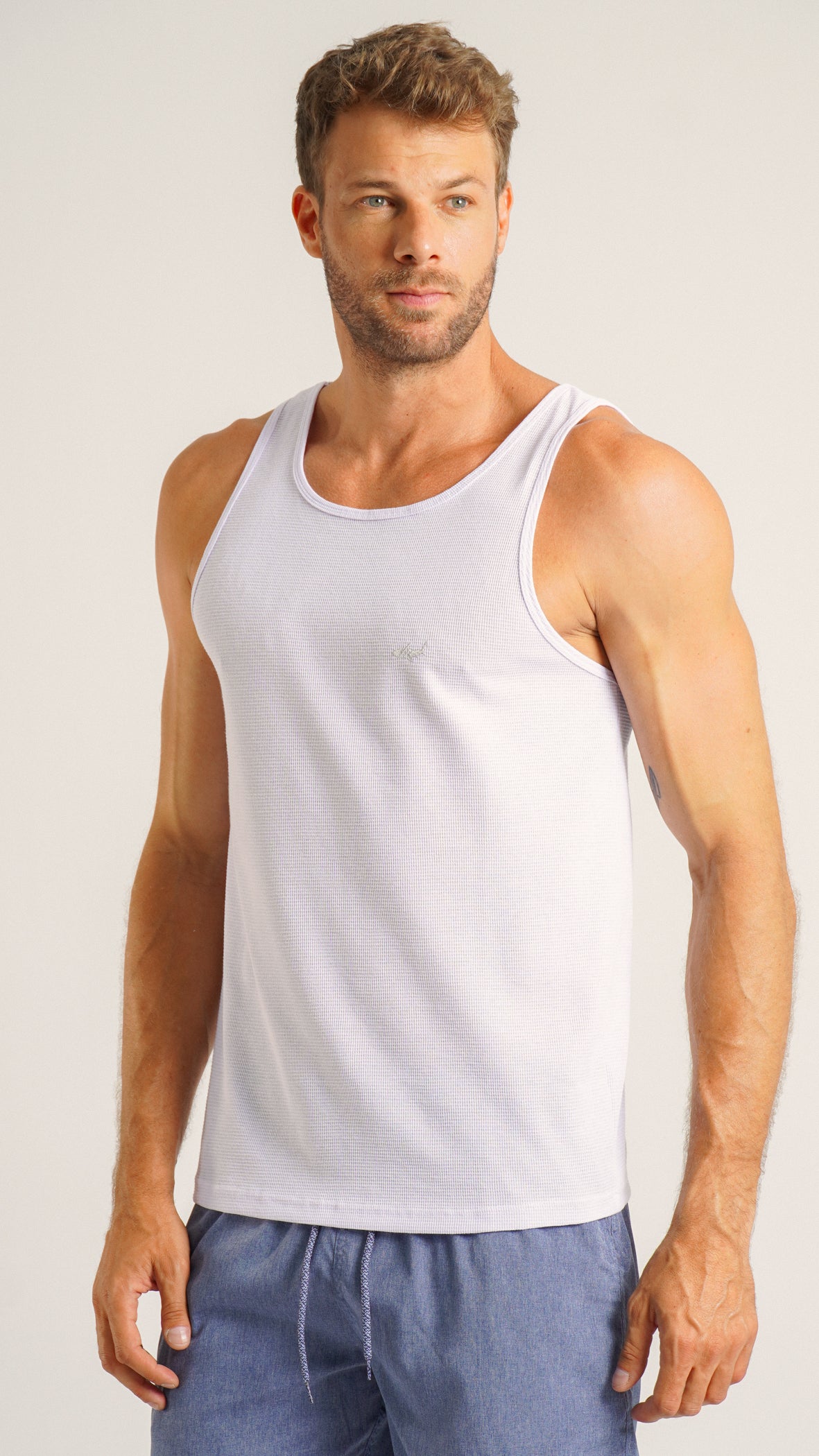 Regata Tricô Diamond - Branca