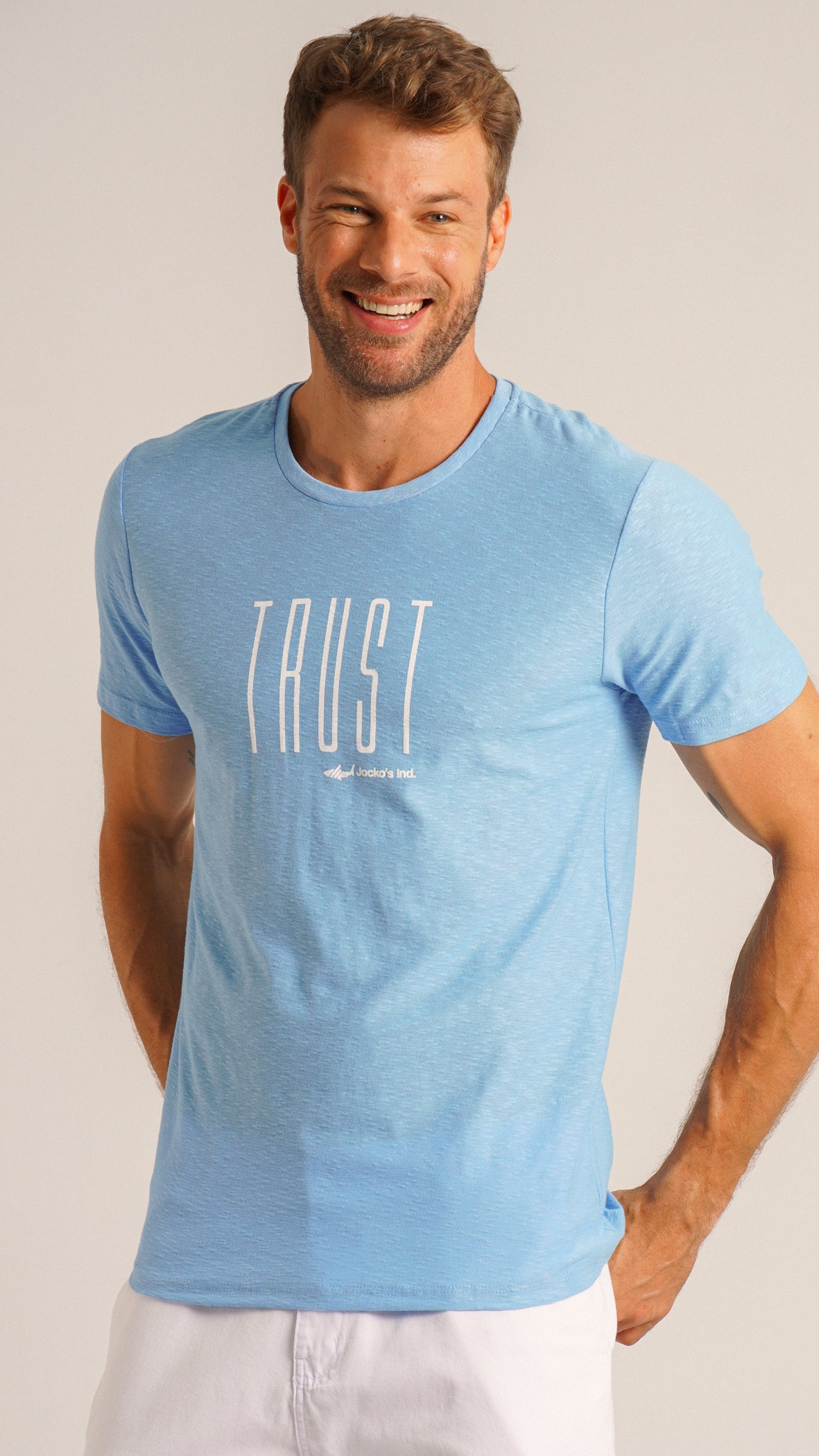 Camiseta Flamê Trust - Azul Bebê