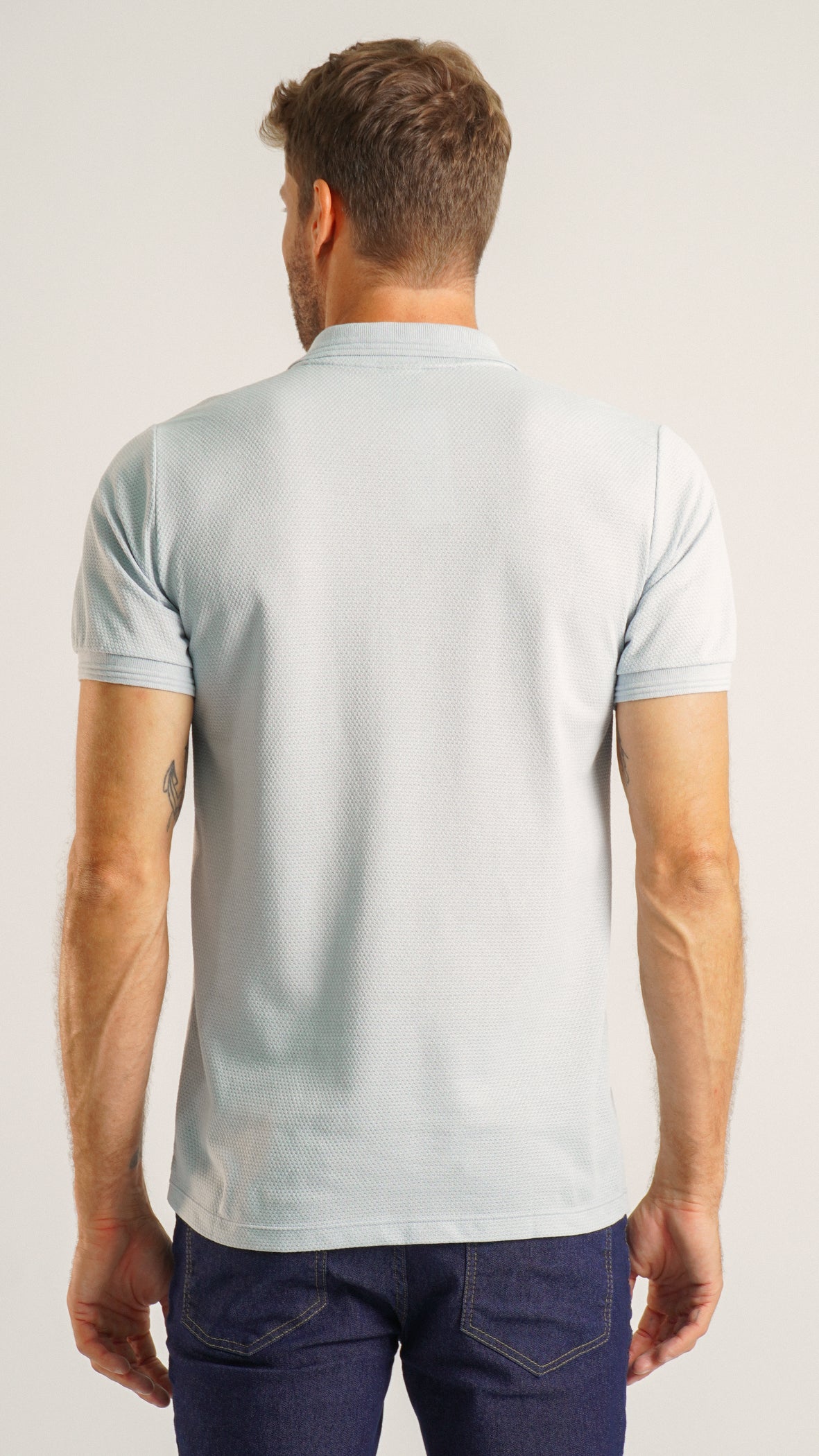 Camisa Polo Colmeia - Cinza