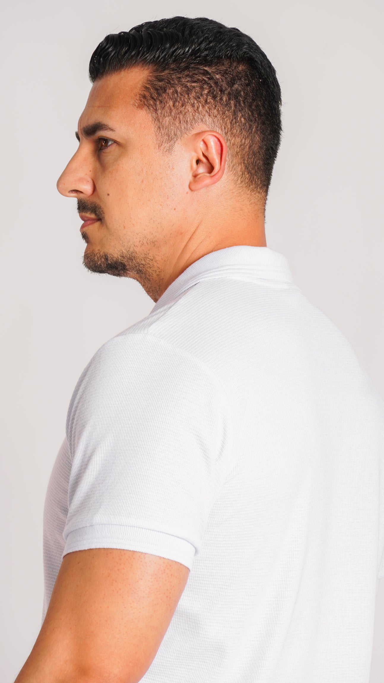 Camisa Polo Tricô Diamond - Branca